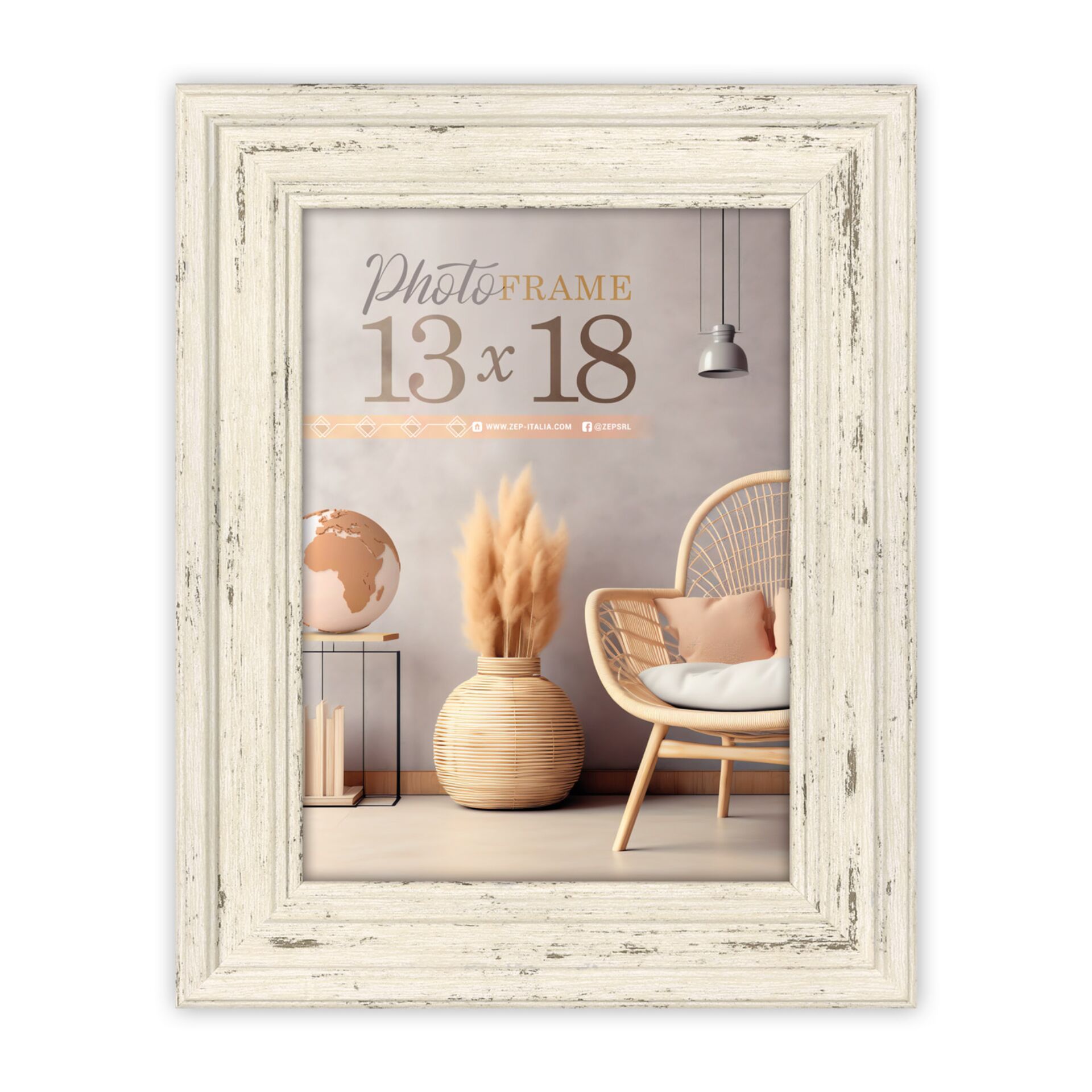 Gallery frame, Whitewashed, distressed, 13x18, photo frame, rahmen, foto rahmen, 12x18, weiß shabby, wohnzimmer decor