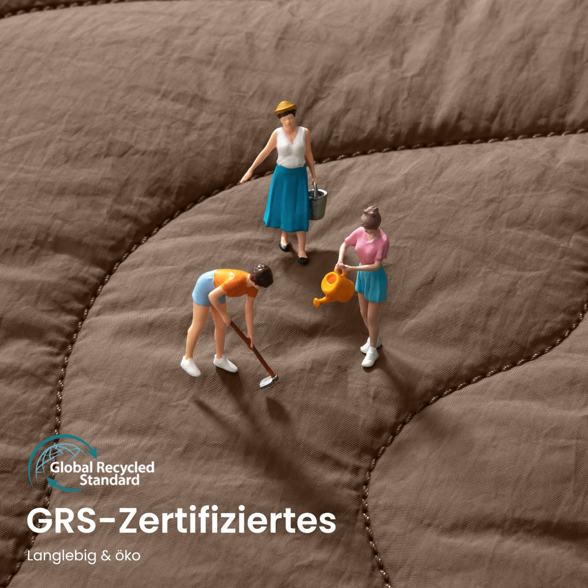 Miniaturfiguren, Gartenfiguren, Gartenarbeit, Gießkanne, Spitzhacke