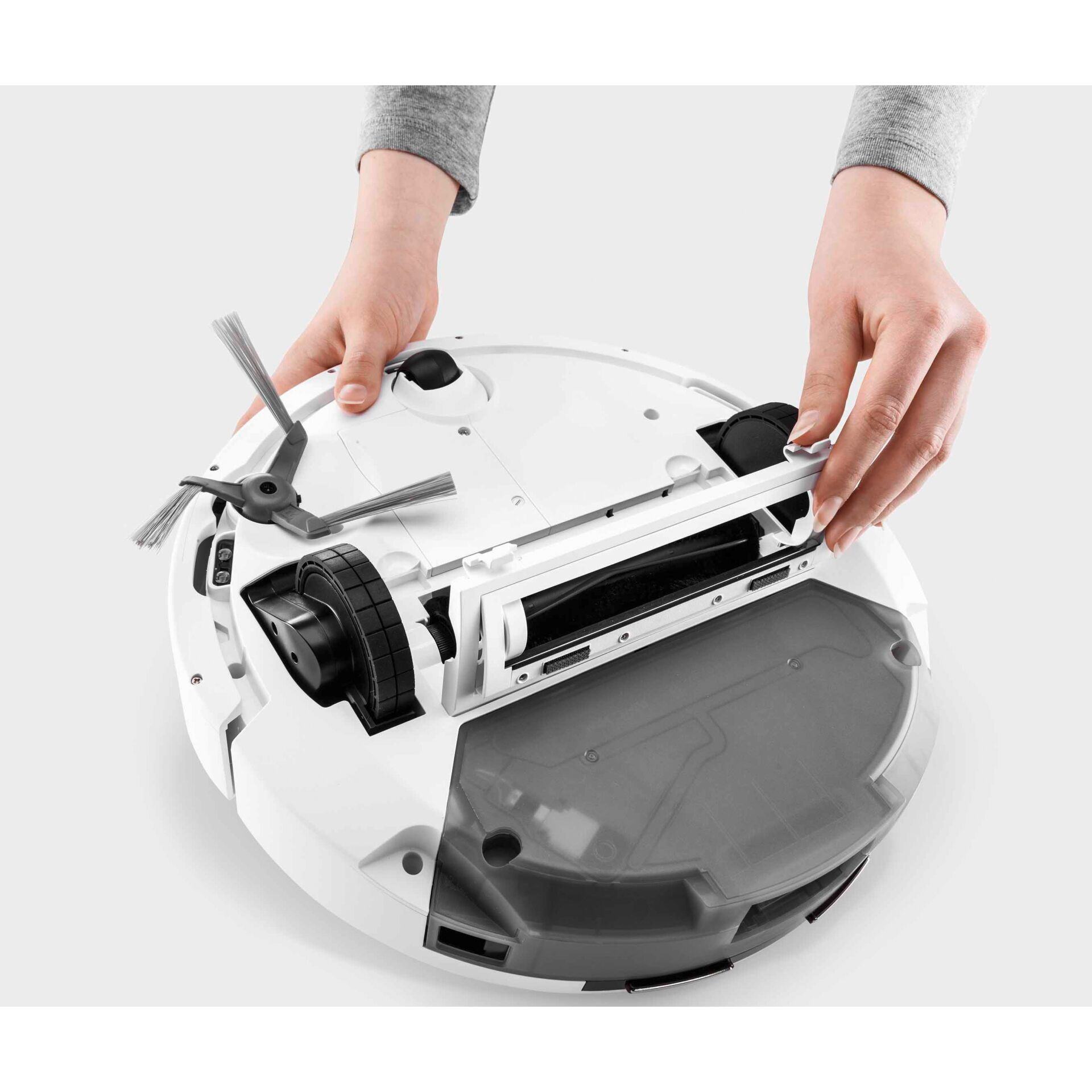 Saugroboter, Reinigungsroboter, Kehrer, Bodenreinigung, Beutelloser Staubsauger, Robotic vacuum, Dustbin, Bürstenwalzen, Stationäre Reinigung?, Kantenreinigung