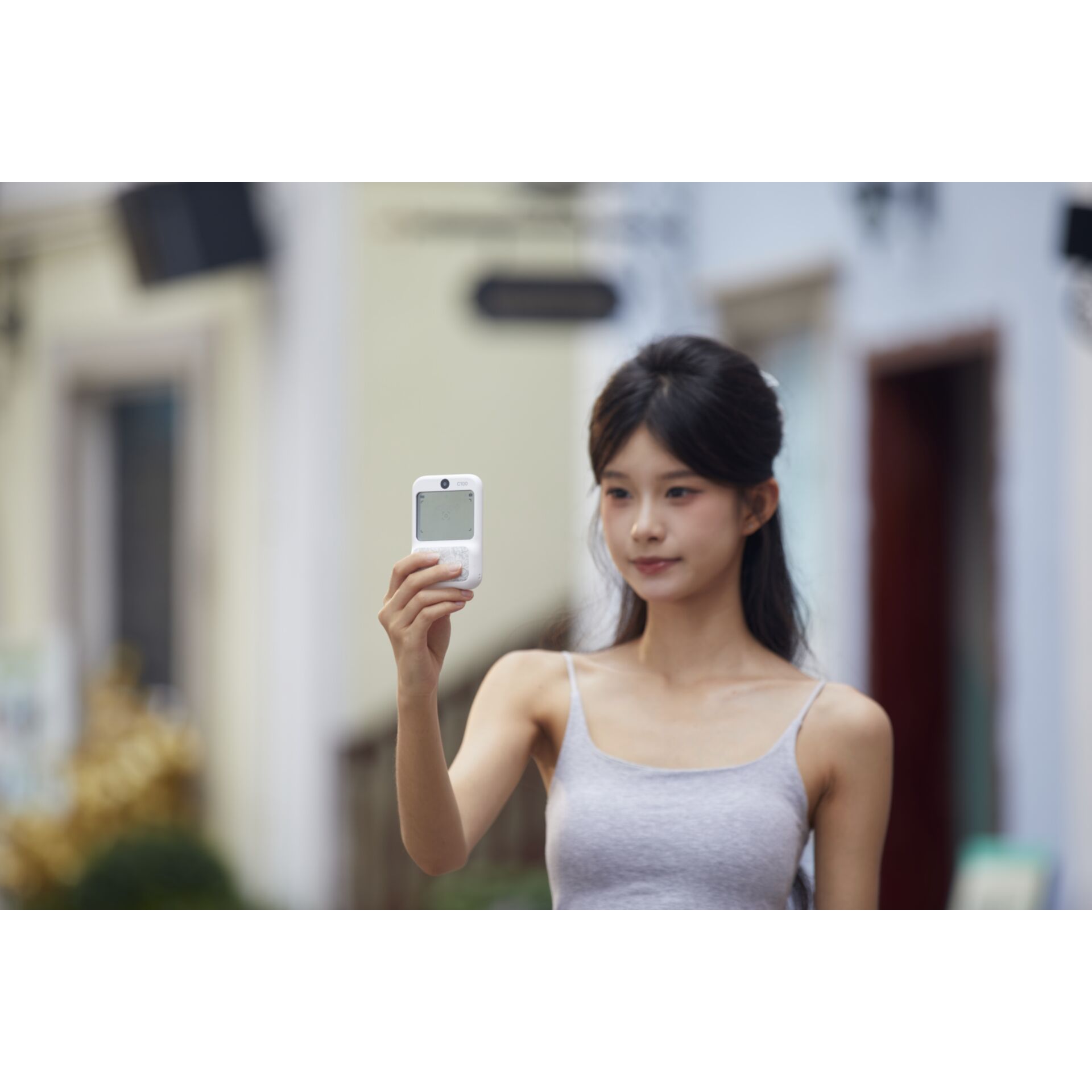 Handheld device, Flip phone, White smartphone, Small screen, Slim profile