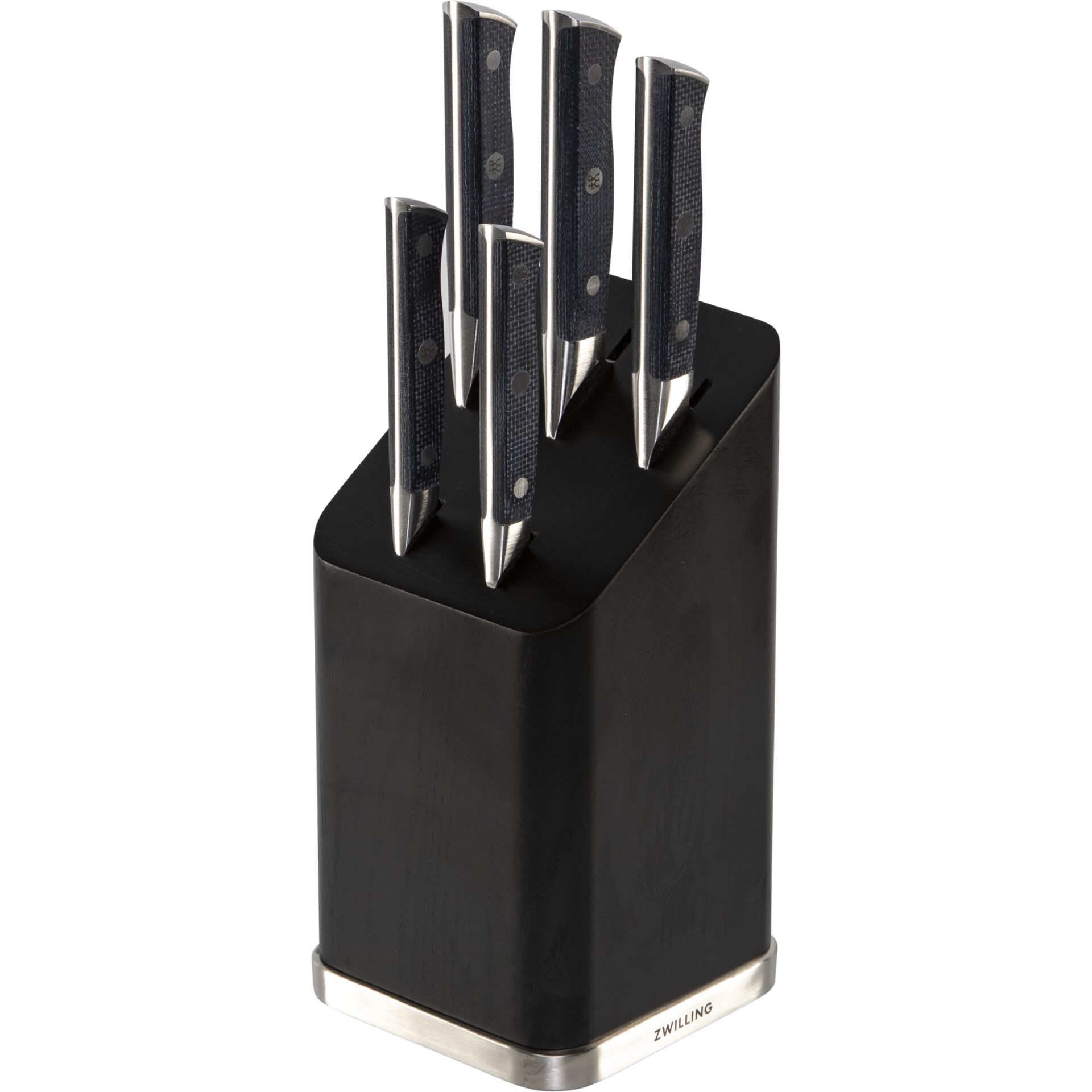 messer-set, block, edelstahl, schwarz, küche