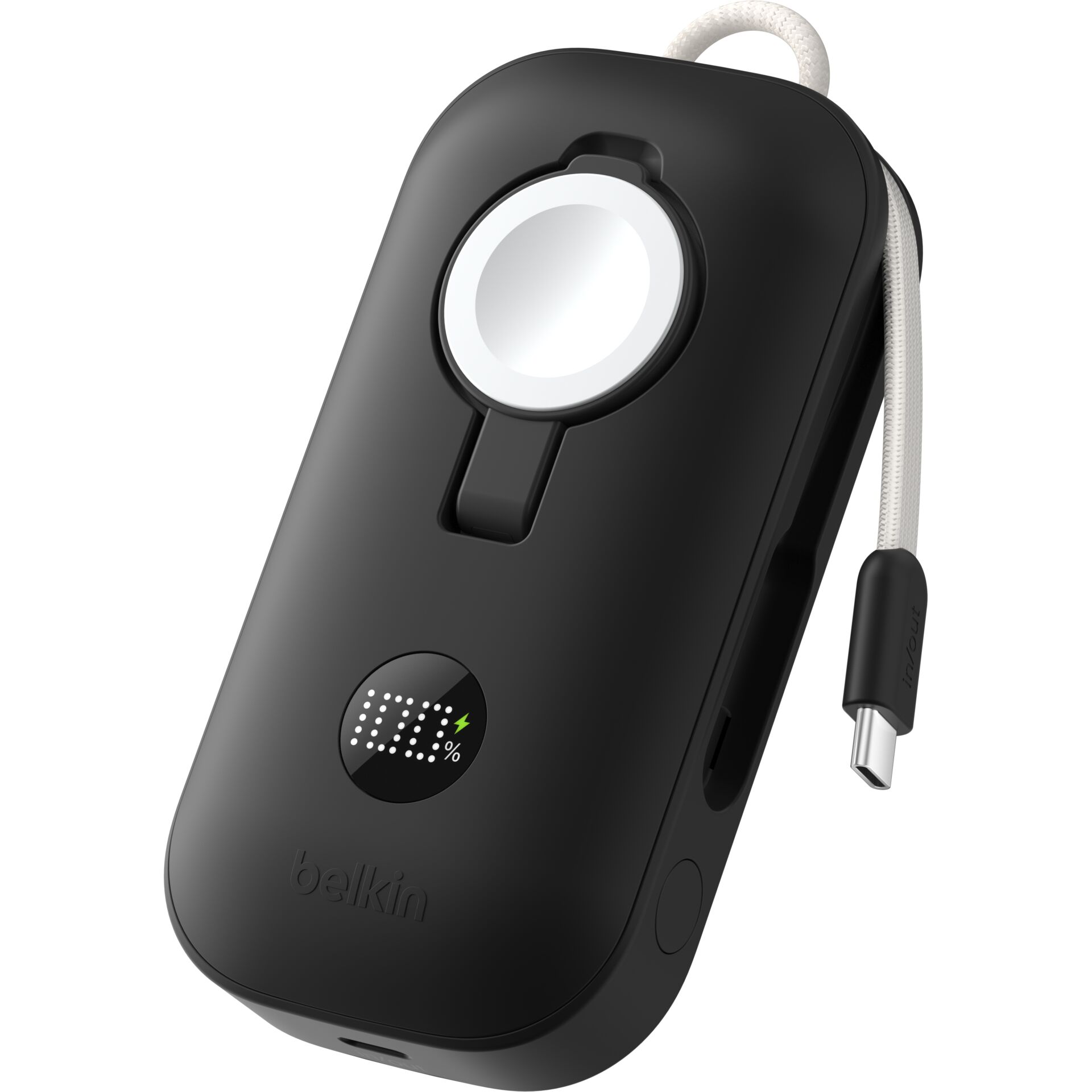 Powerbank, USB-C, Hülle, Magnetring, LED-Anzeige