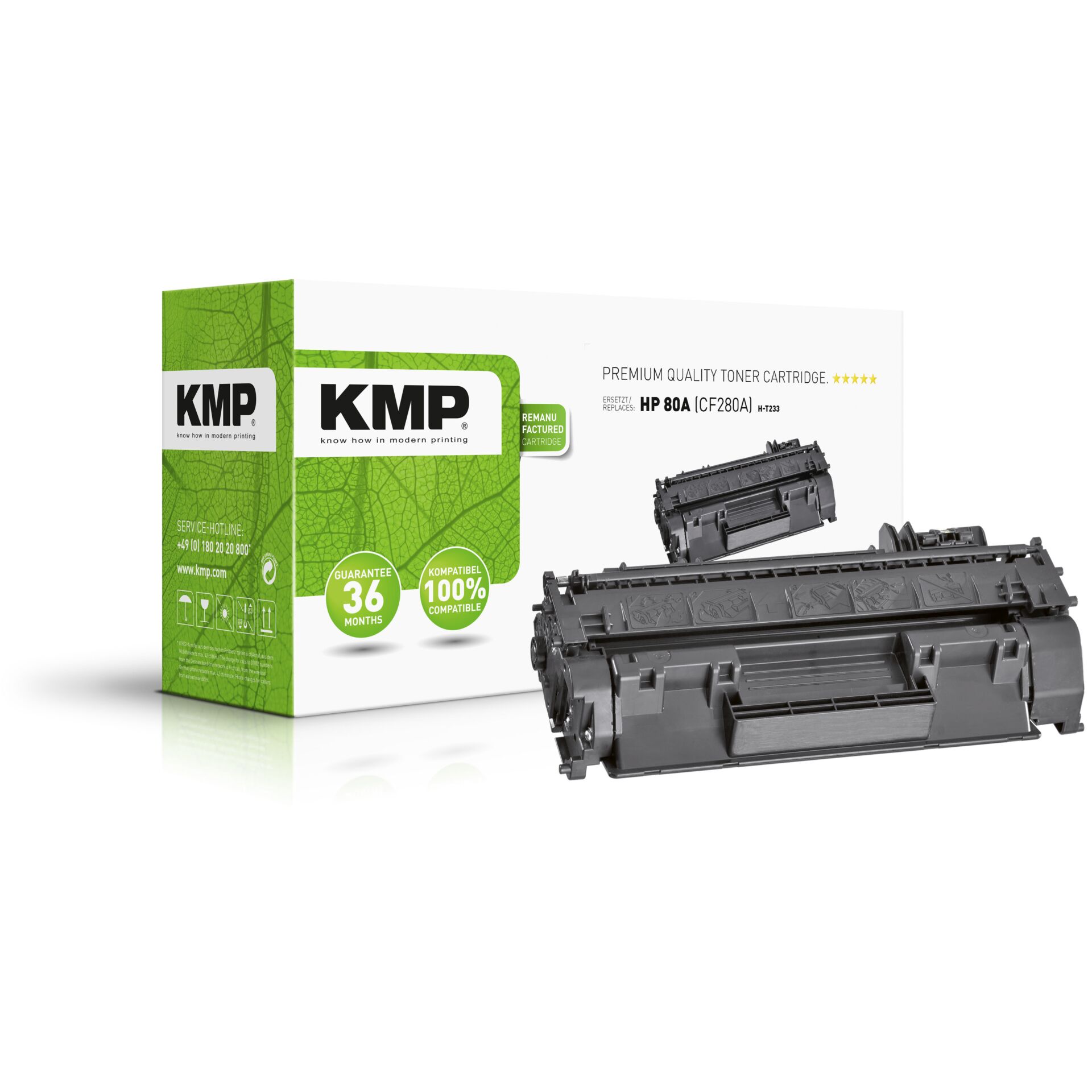 KMP H-T163 Toner schwarz  kompatibel mit HP CF 280 A
