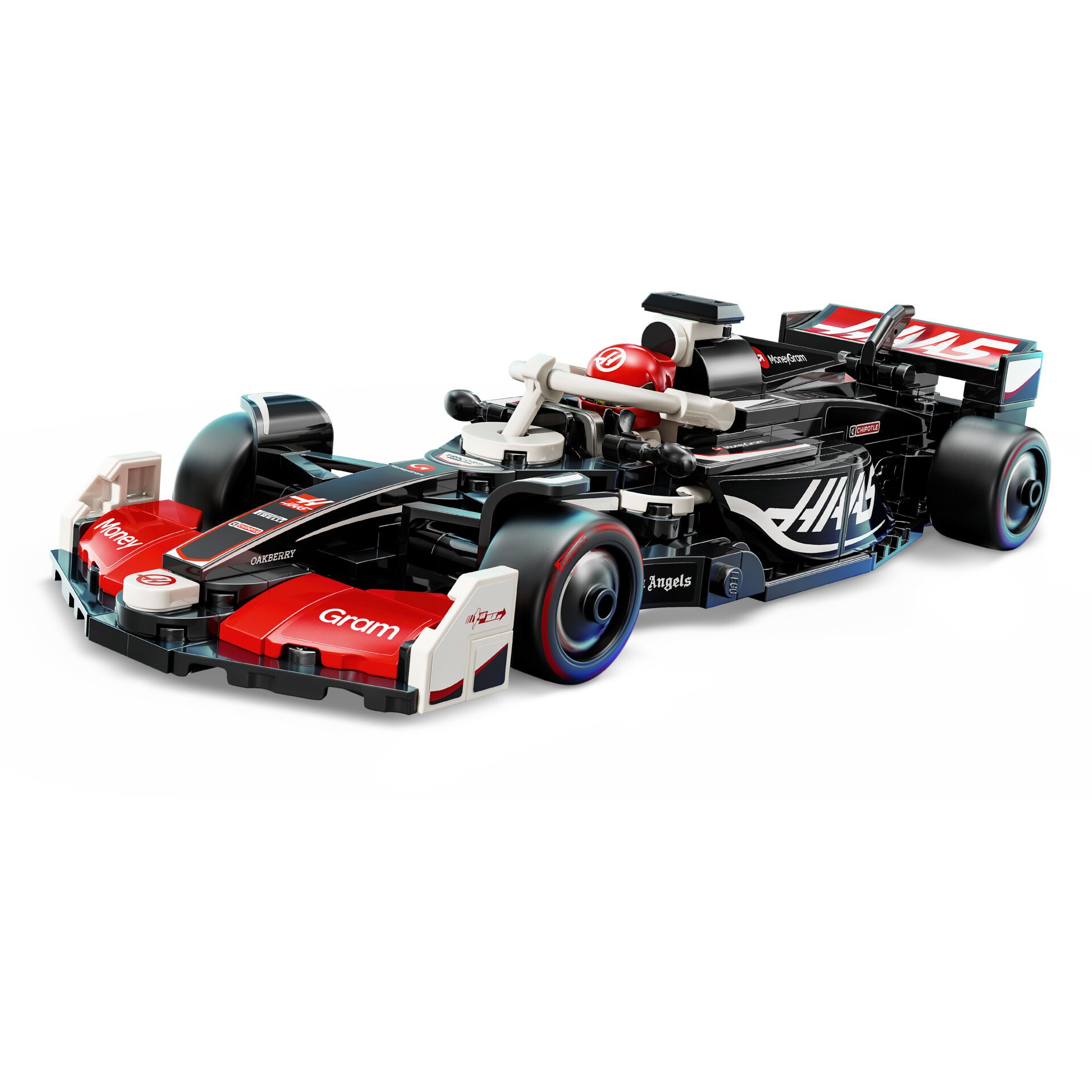 Formel 1 Auto, LEGO Rennwagen, Technic Modell, Rennwagen schwarzrot, Gummireifen