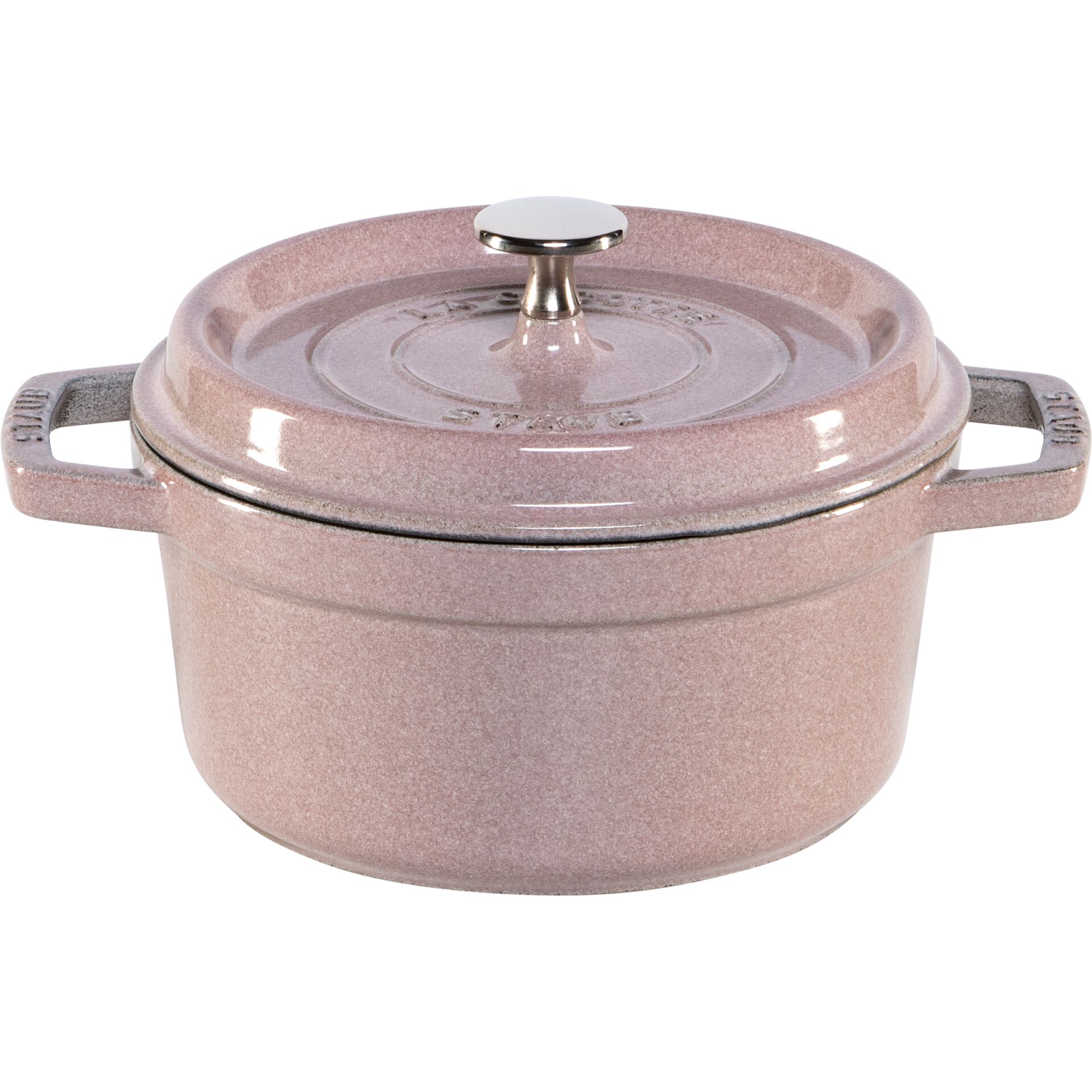 Kochtopf, Steingut, Rosa, Bräter, mit Deckel