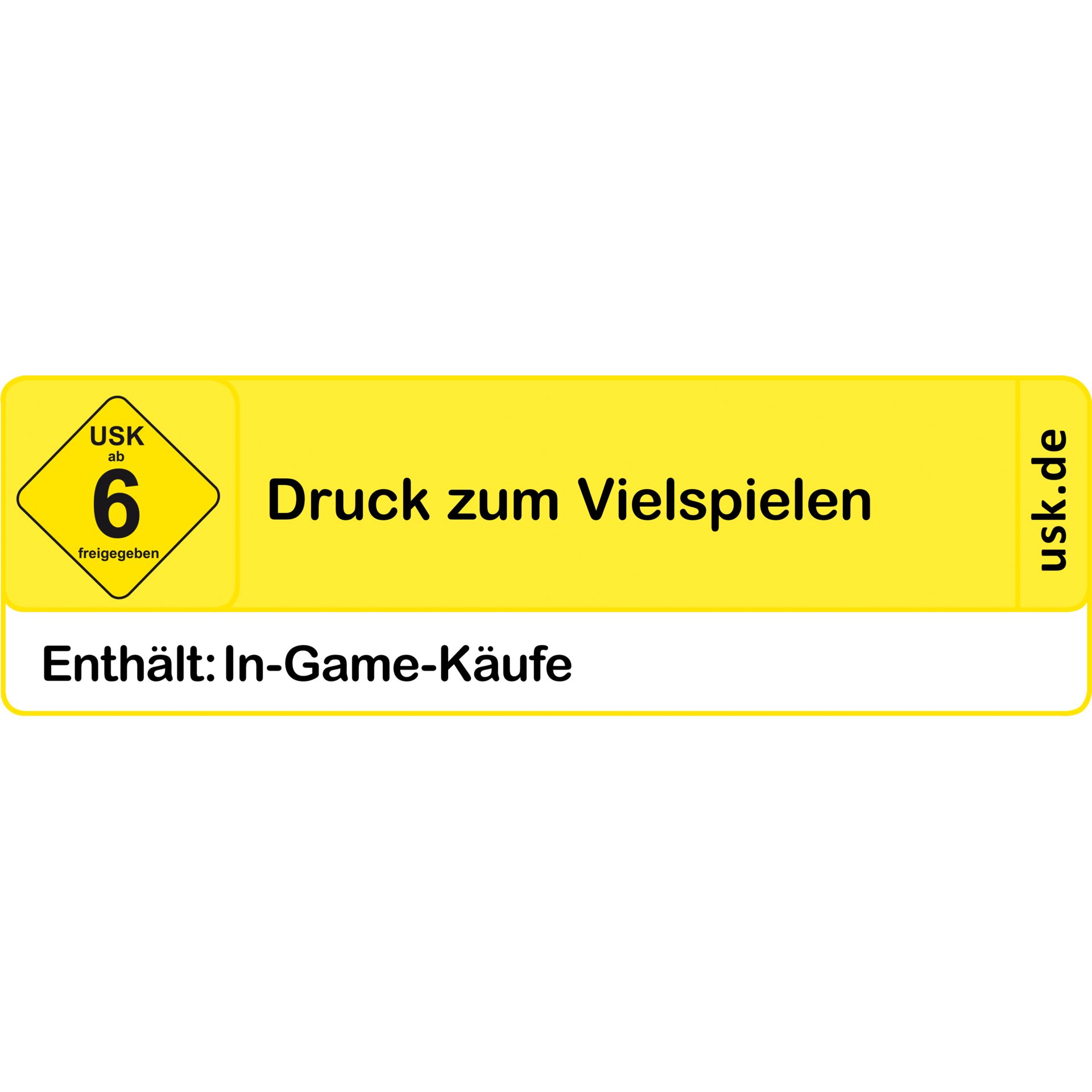 verkaufsverpackung, hintergrundgelb, druck, spielanleitung, in-game-käufe
