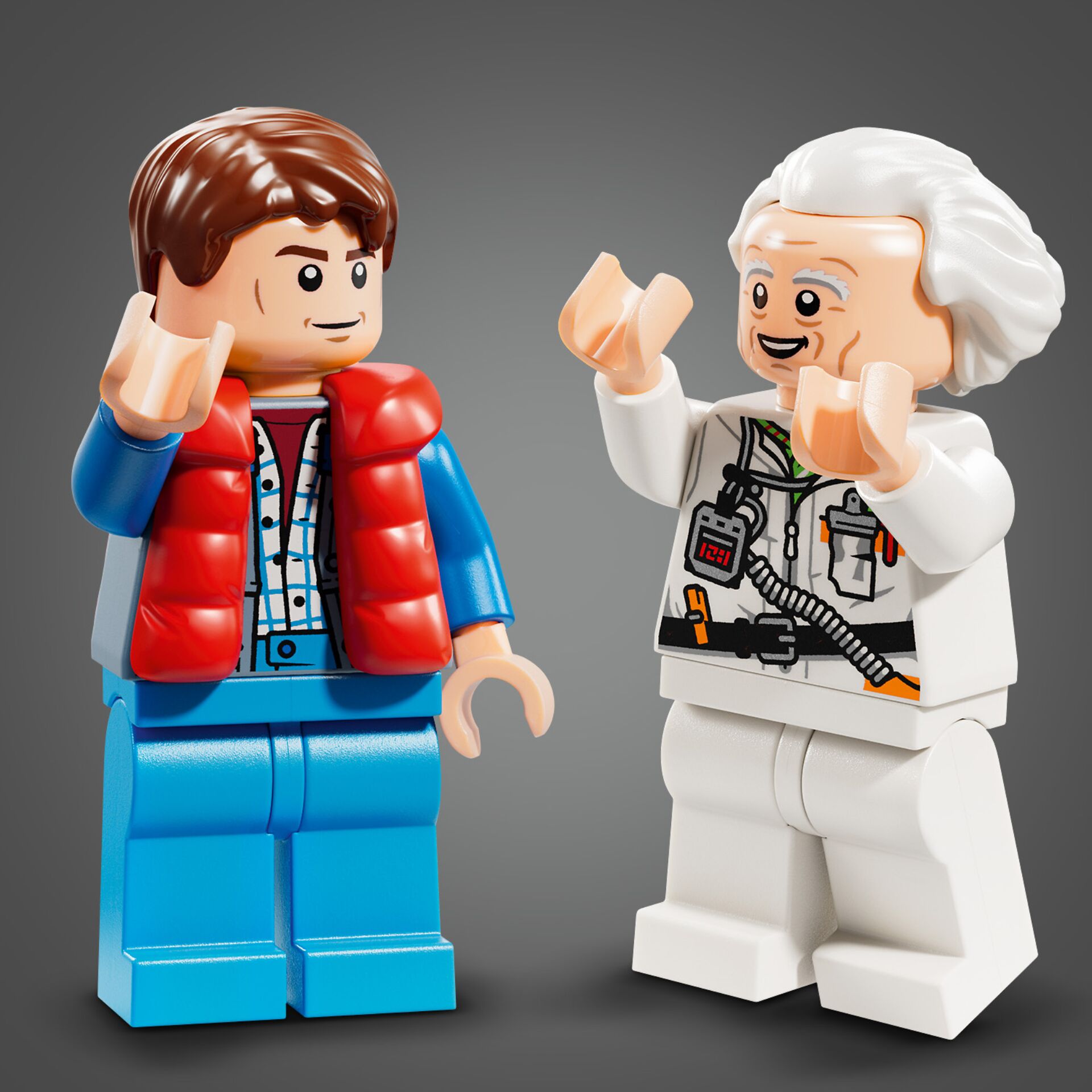 minifig, Figur, Lego, zwei Personen, Szene