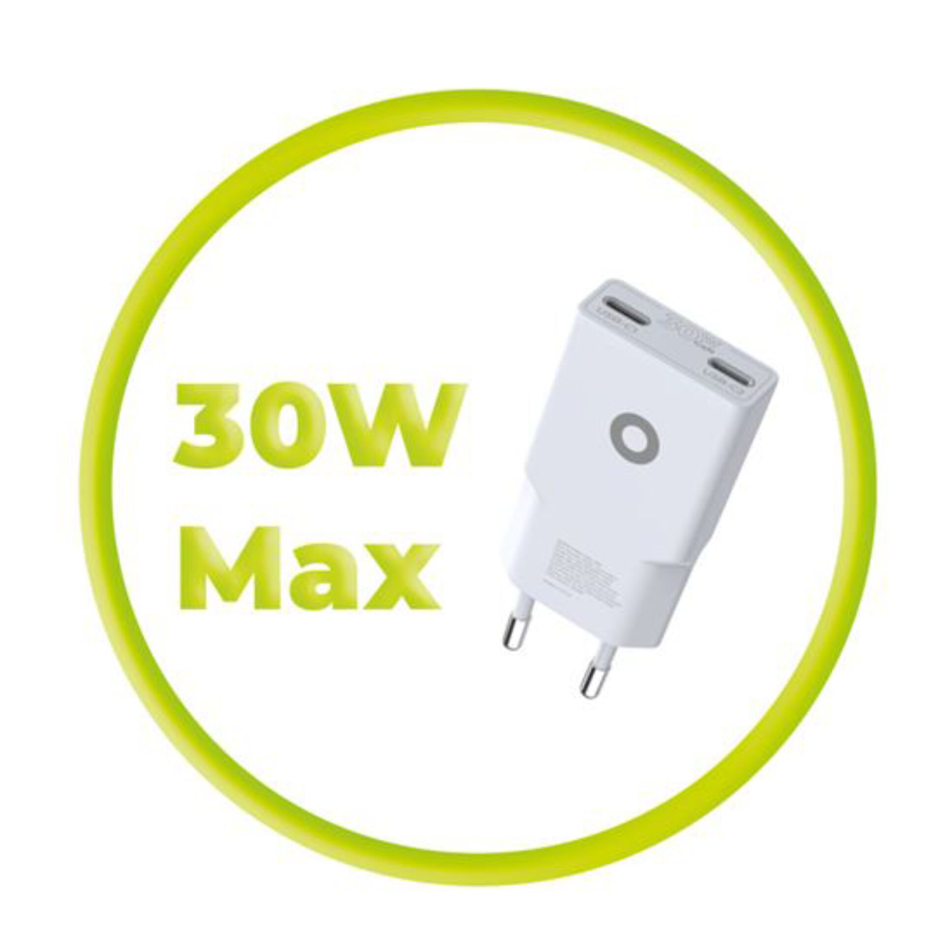 30W, Netzadapter, EU-Stecker, Weiß, USB-C?