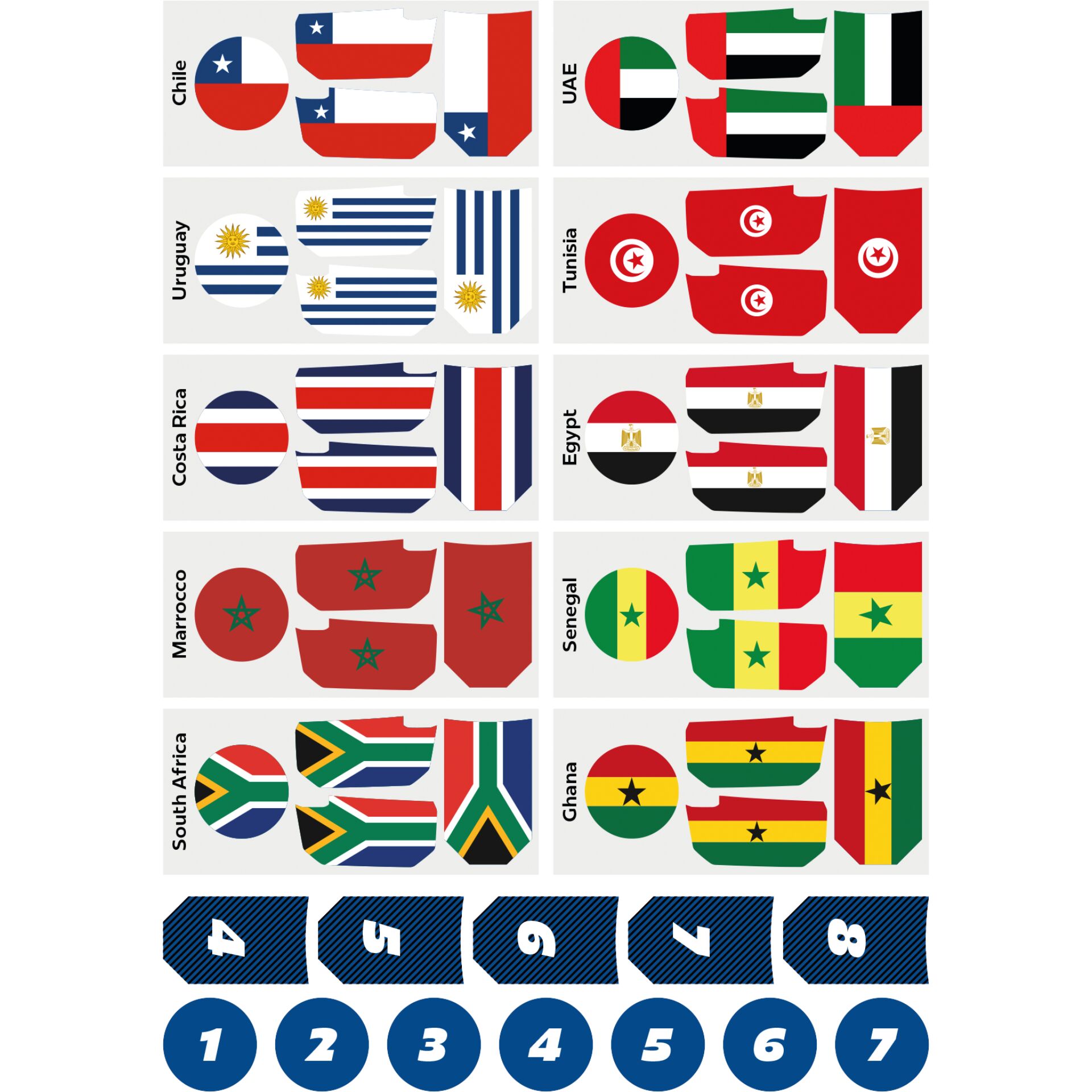 flag, flags, world map, country shapes, collection