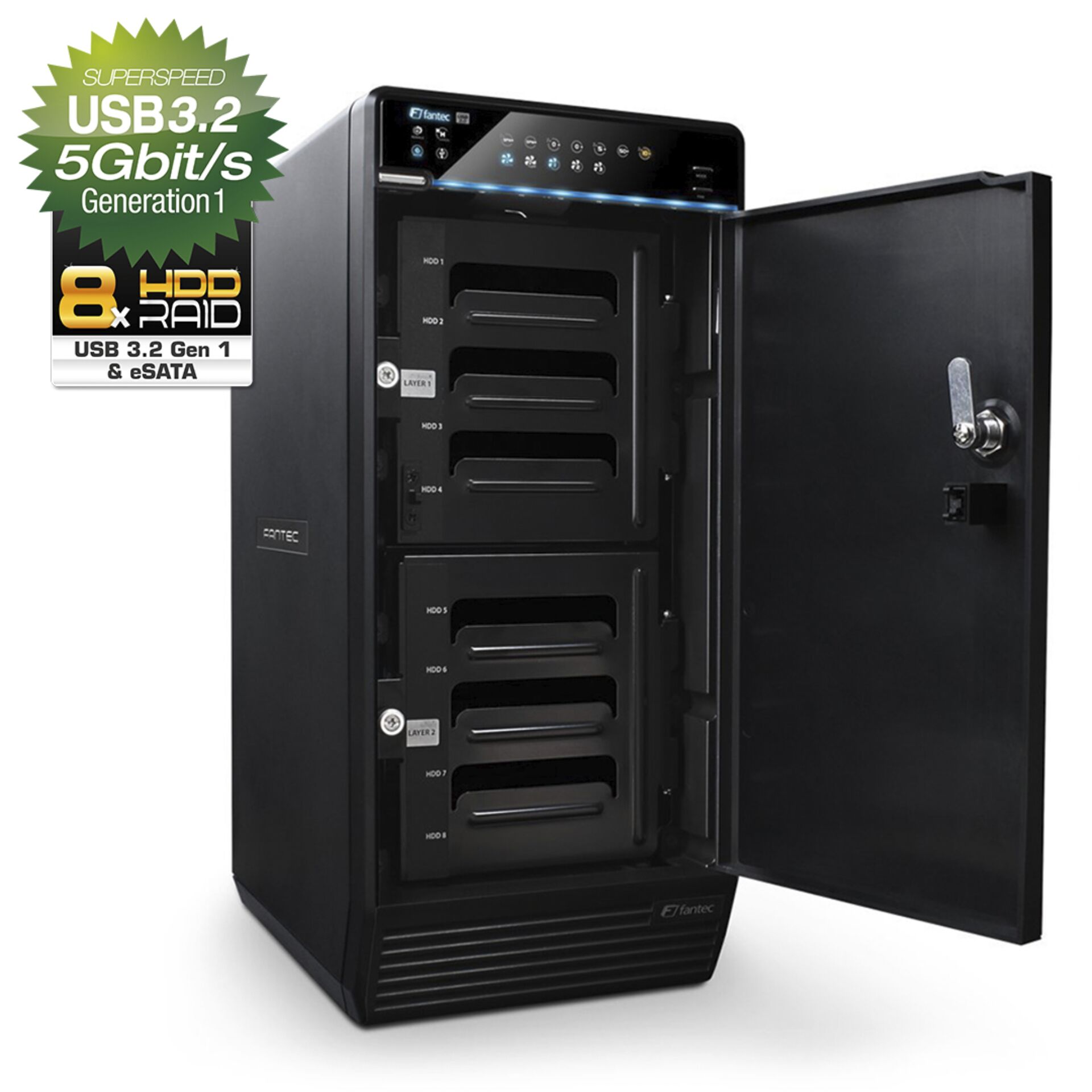 NAS, Rackmount, 4U, HDD‑bay, Lockableschranktür