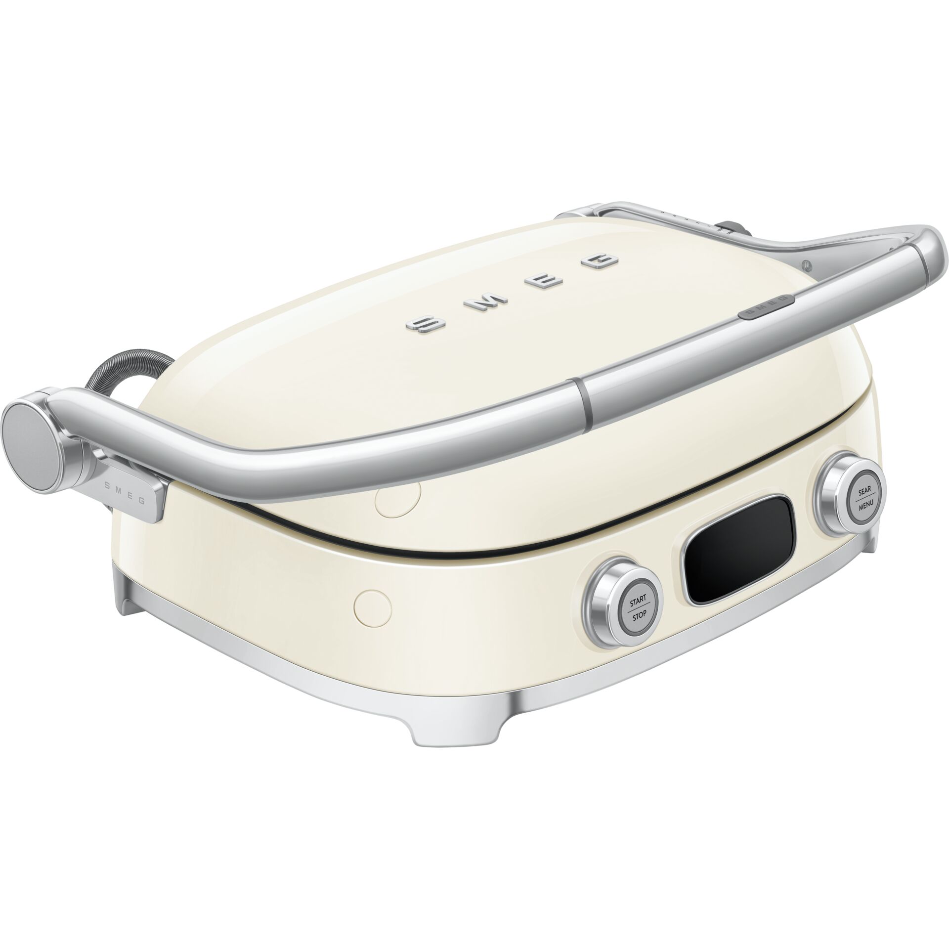 Toaster, Cremefarbe, Zweischneide, ElektronischeBedienelemente, AbnehmbarerHebel