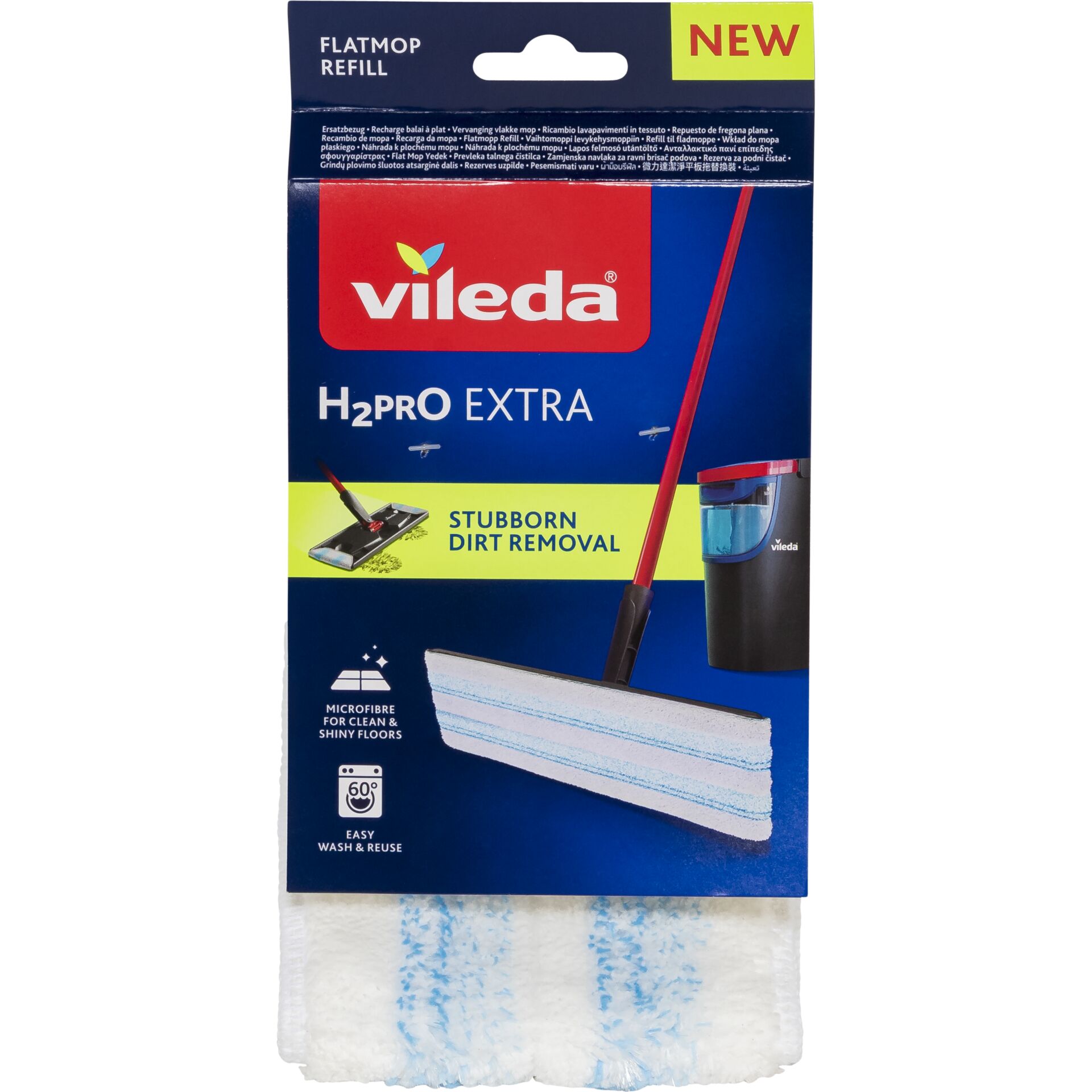 Vileda H2PrO Flat Mop Ersatz  Nachfüllpack