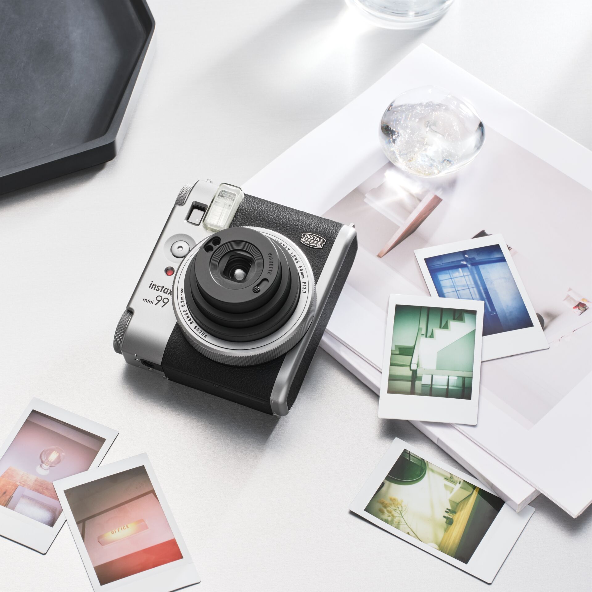 Kamera, Instax Mini 9, Schwarz, Kameralinsen, Polaroid-Style