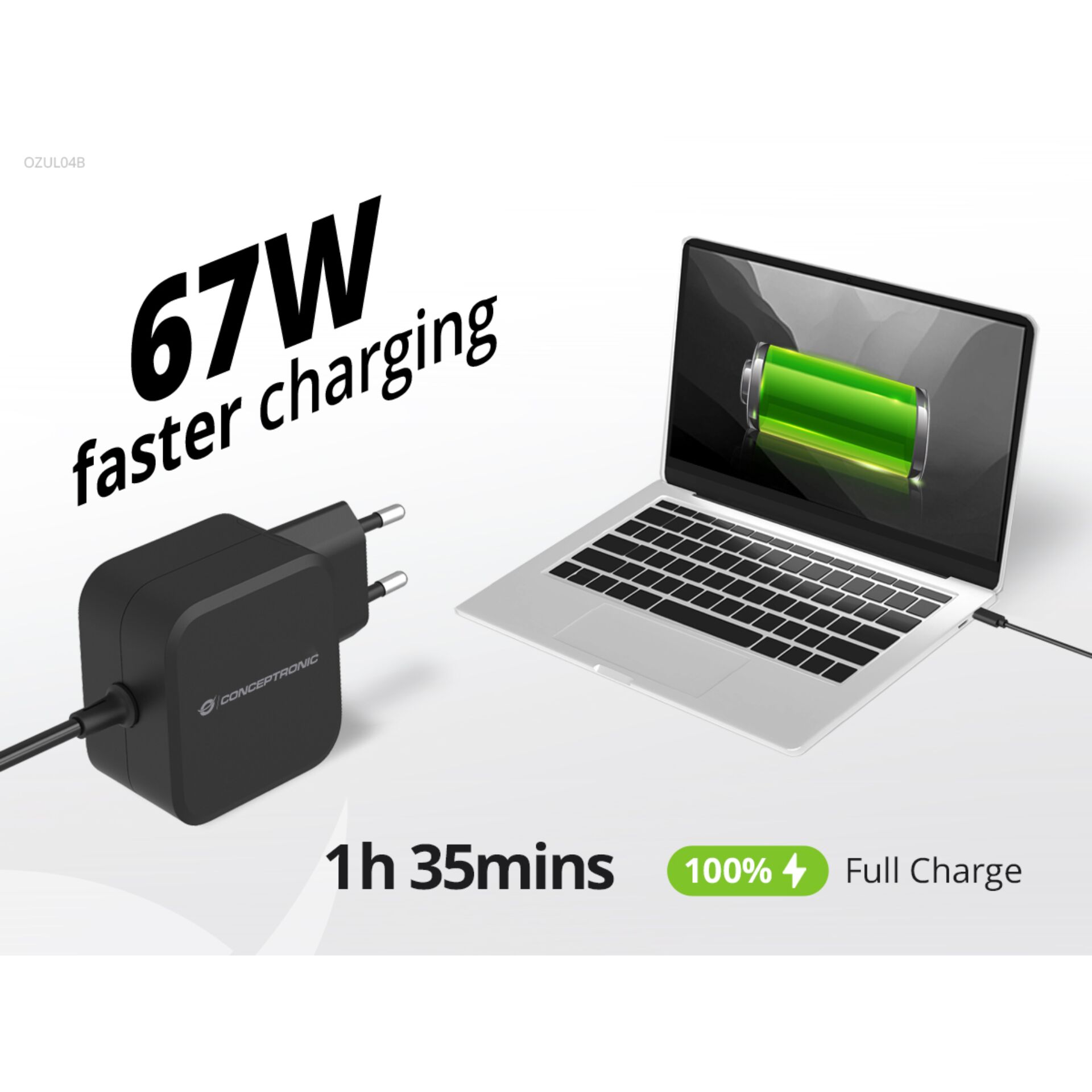 Laptop-Ladegerät, Netzadapter, Ladegerät, Batteriesymbol, 67W Ladegerät