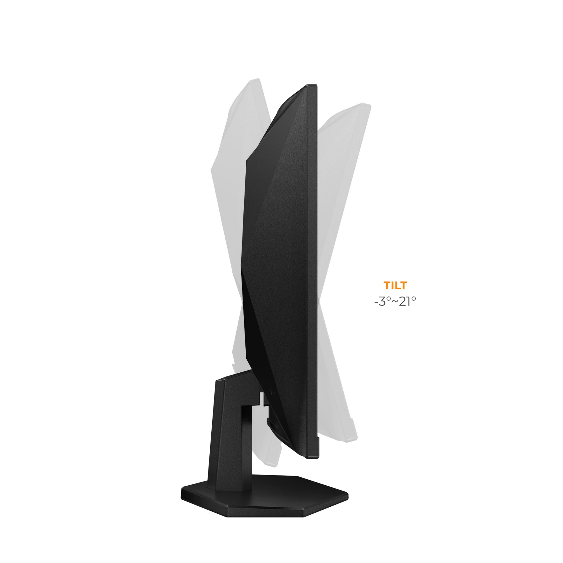 Gaming-Monitor, schwarzer Monitor, Neigungsverstellbar, Monitorständer