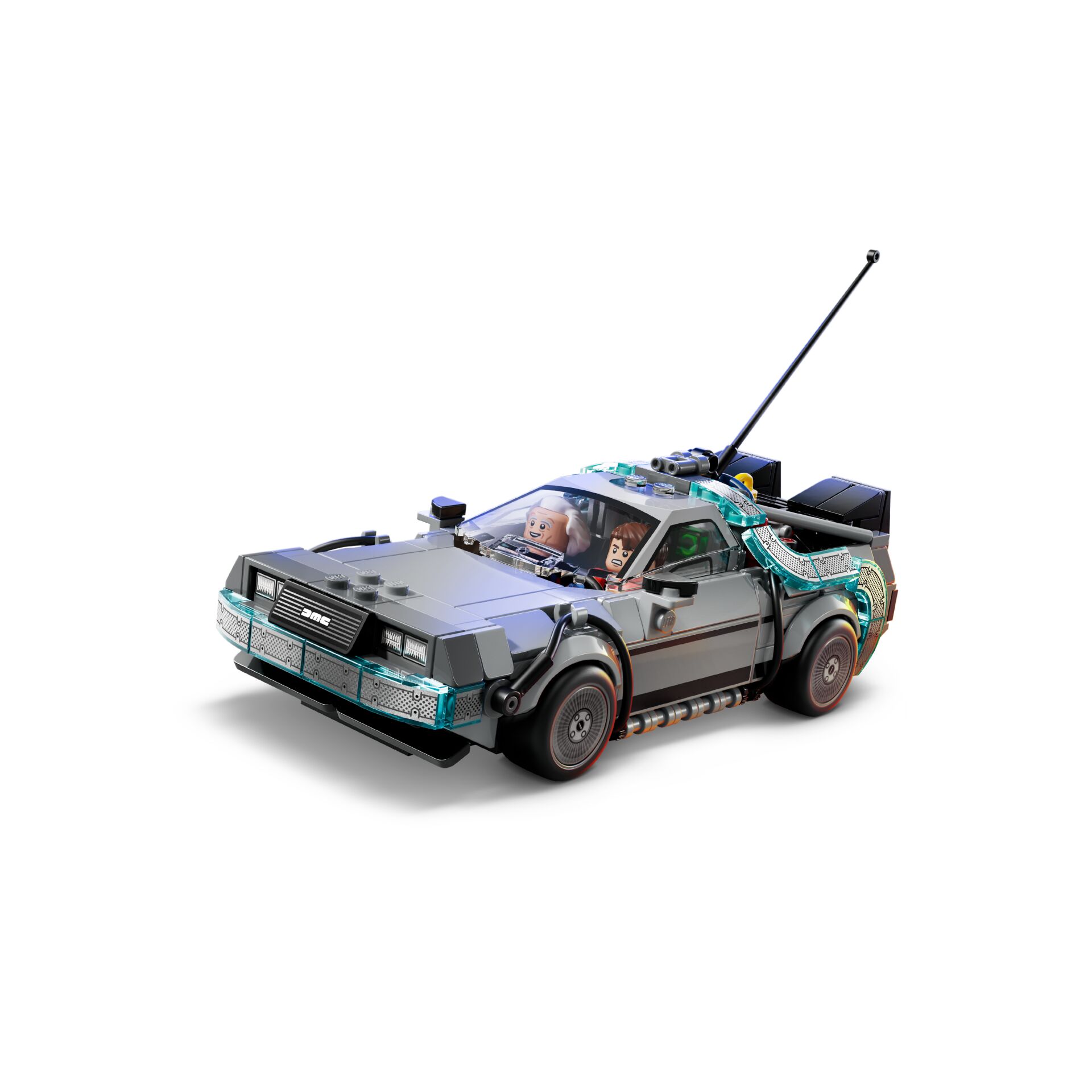 LEGO Auto, DeLorean, Zeitreisekar, Modulares Fahrzeug, Grau/ metallisch
