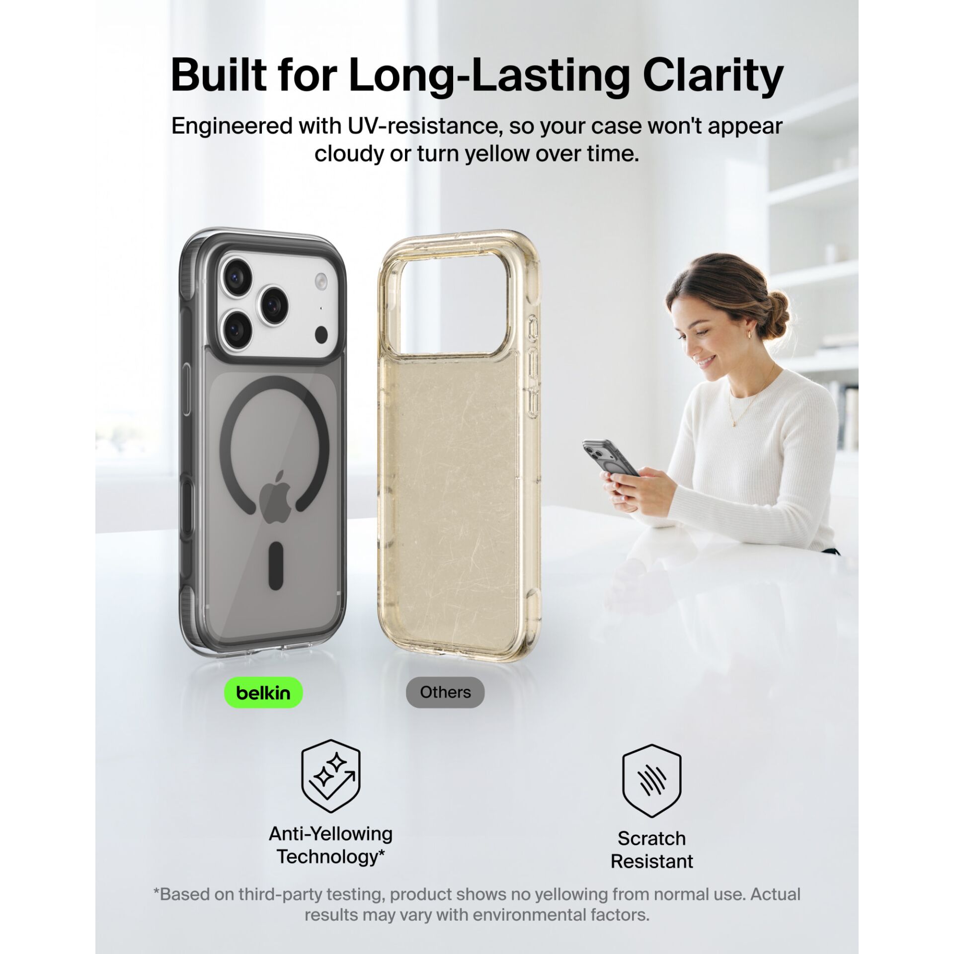 Hülle, Case, iPhone, Clear, Anti-Yellowing