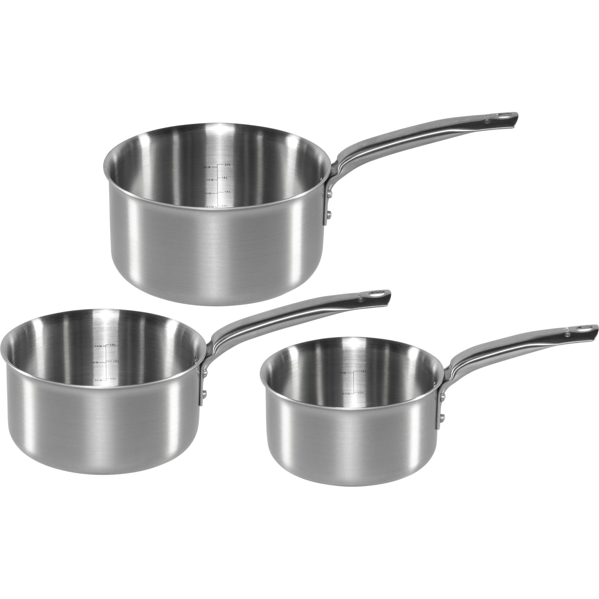 Topfset, Kochgeschirr, Stahl, Edelstahl, Messskala