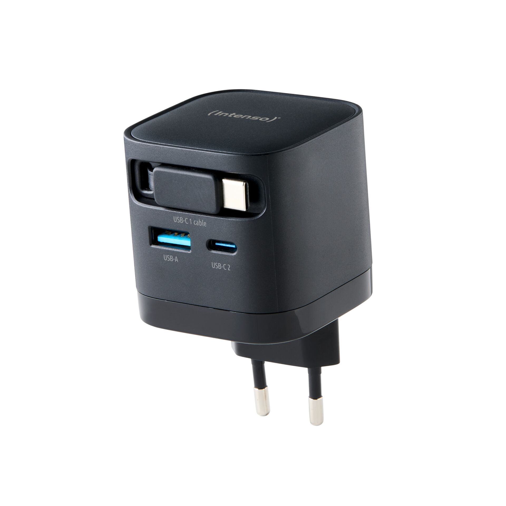 USB-C Adapter, USB-A, USB-C, EU Plug, Kompakter Netzadapter