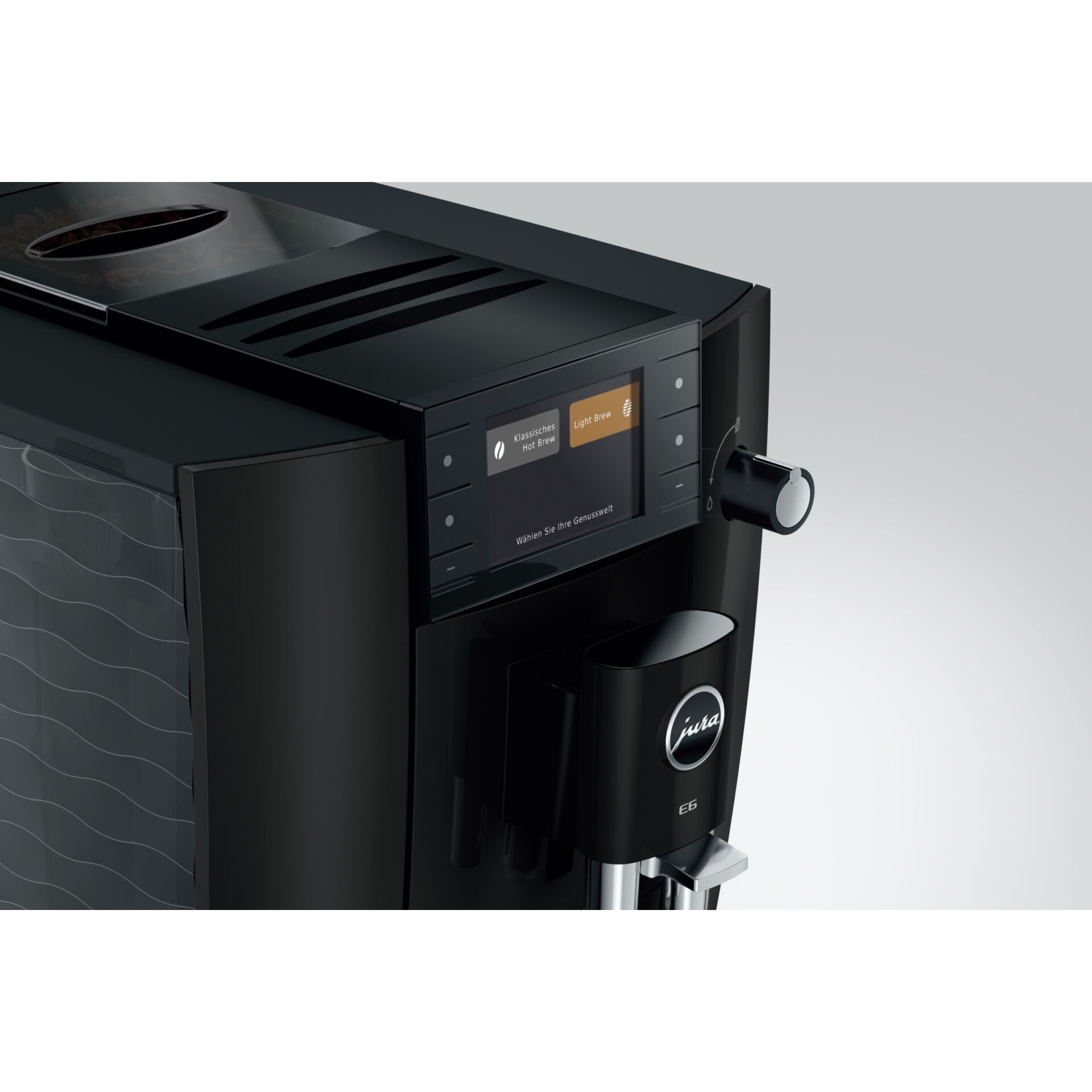 Kaffeemaschine, Kaffeeautomat, E61 Brühgruppe, Drip-Panel, SchwarzMattschwarz