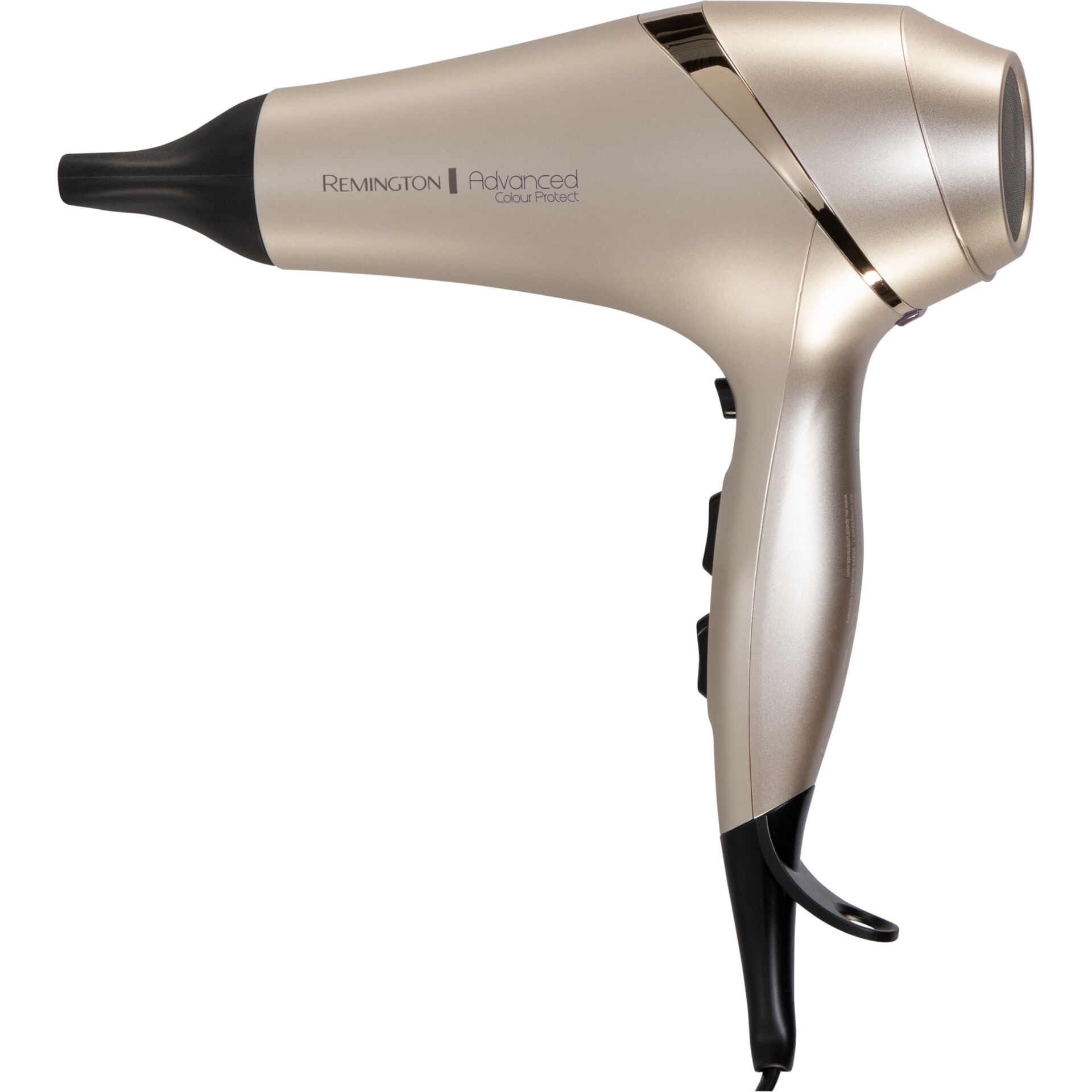 Haarbürsten-Aufsatz, Diffuser-Aufsatz, Frisierkopf, Kühlungs-Design, Rundkopf-Düse, Haartrockner, Fön, Profi, Keramikheizelement, Goldfarben