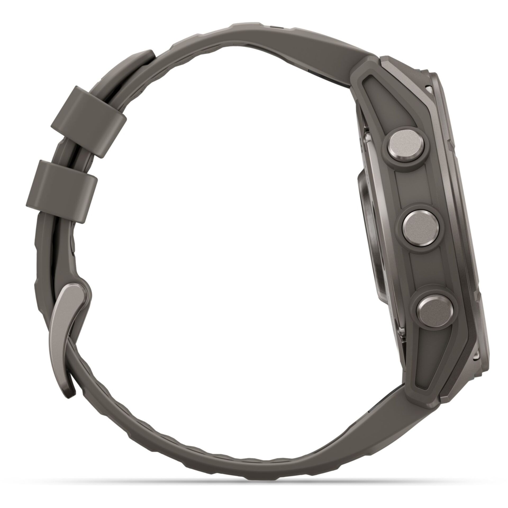 Armbanduhr, Digitaluhr, Gehäuse, Knöpfe, Stahlgrau