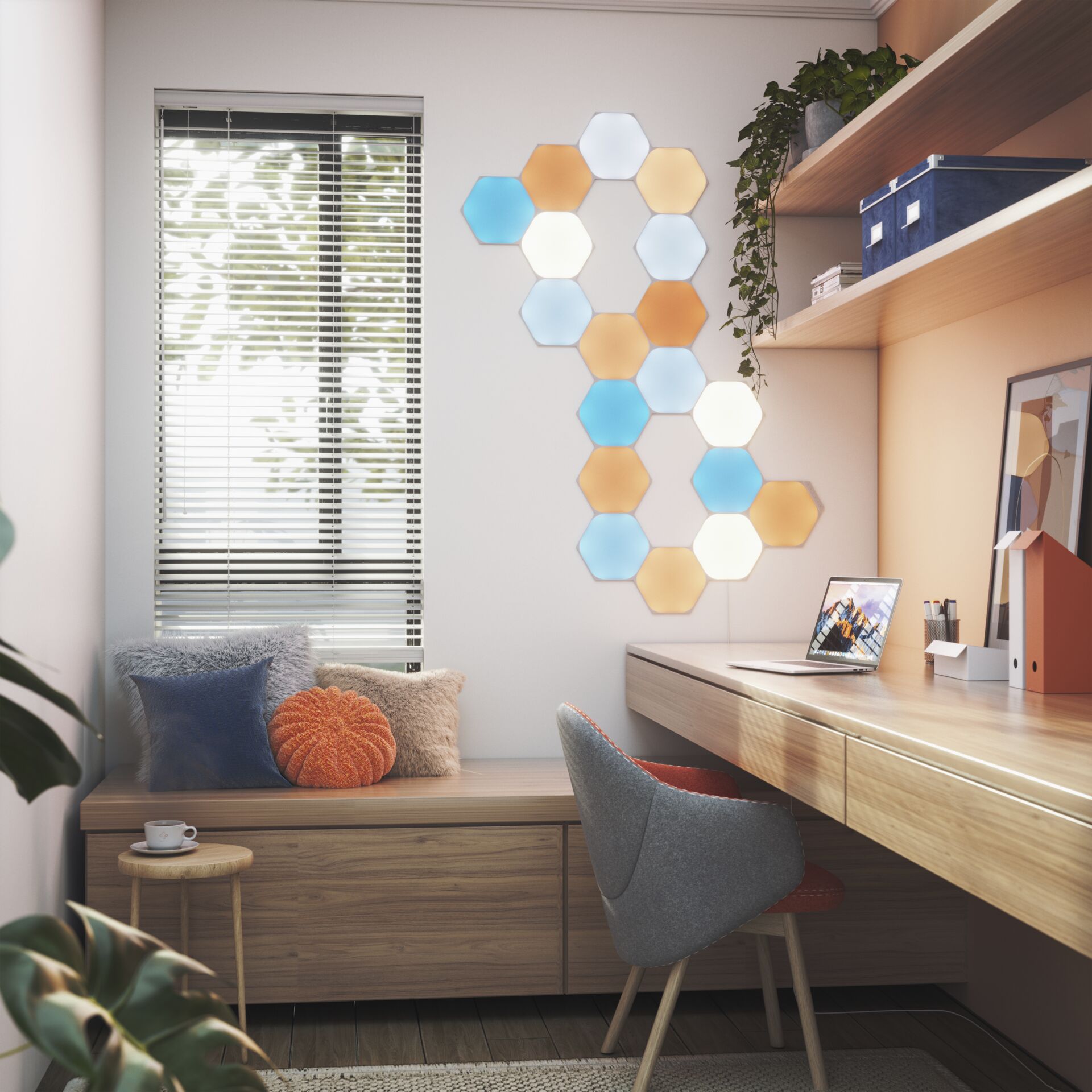 Innenarchitektur, Tabelle, Dekoration für Zuhause, Schreibtisch, Fenster