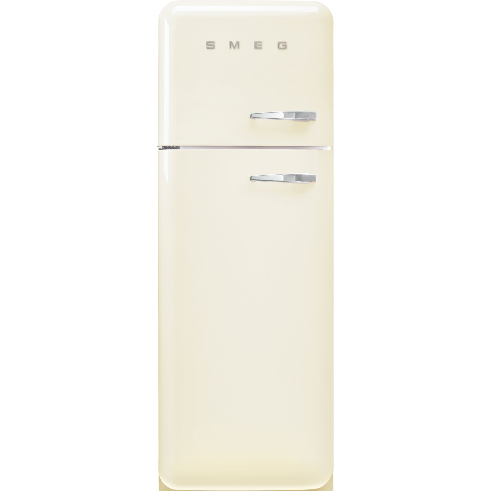 refrigerator, retro, creme, obengefrierschrank, zwei-türig