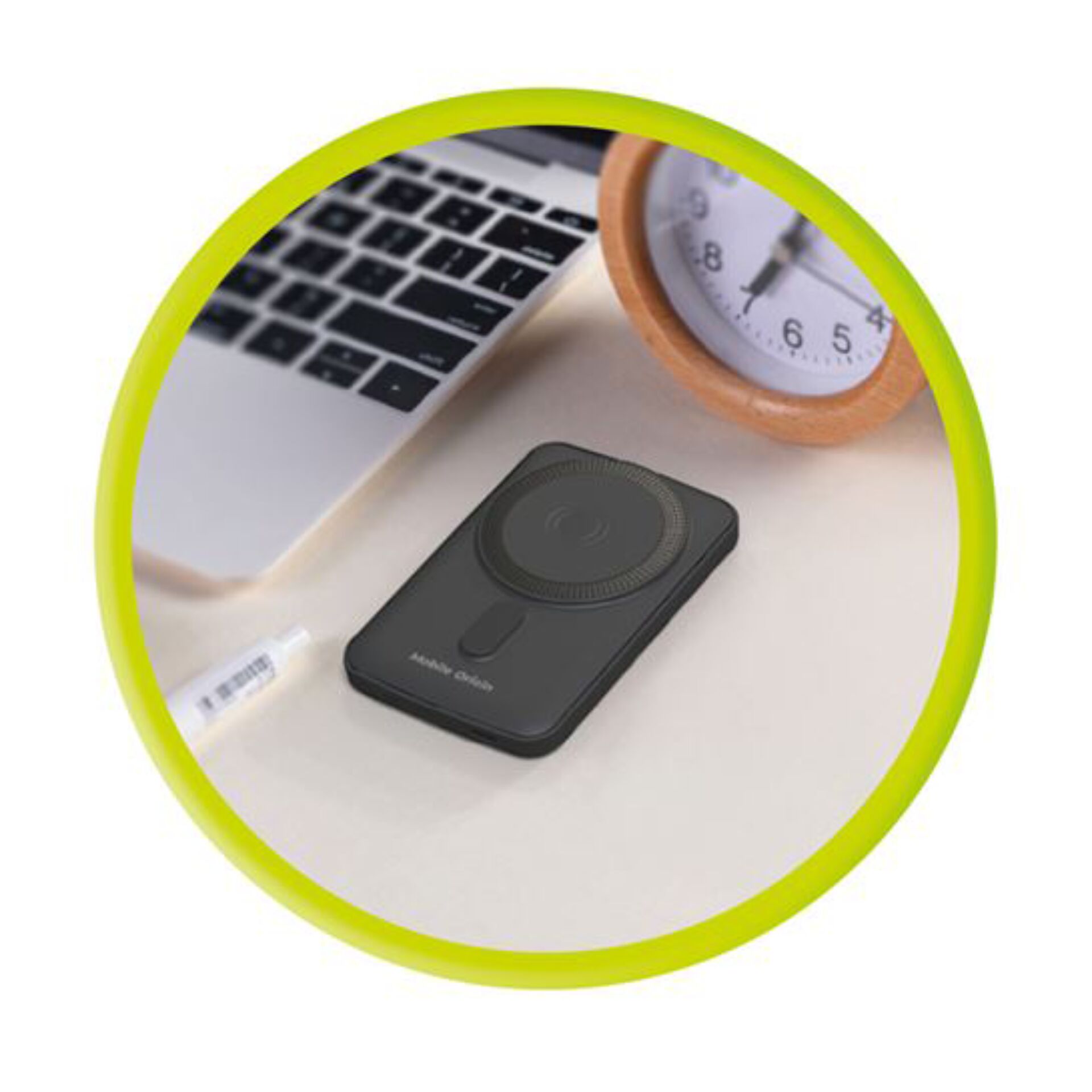 gps tracker, dongle, digital scale, usb device, clock nearby