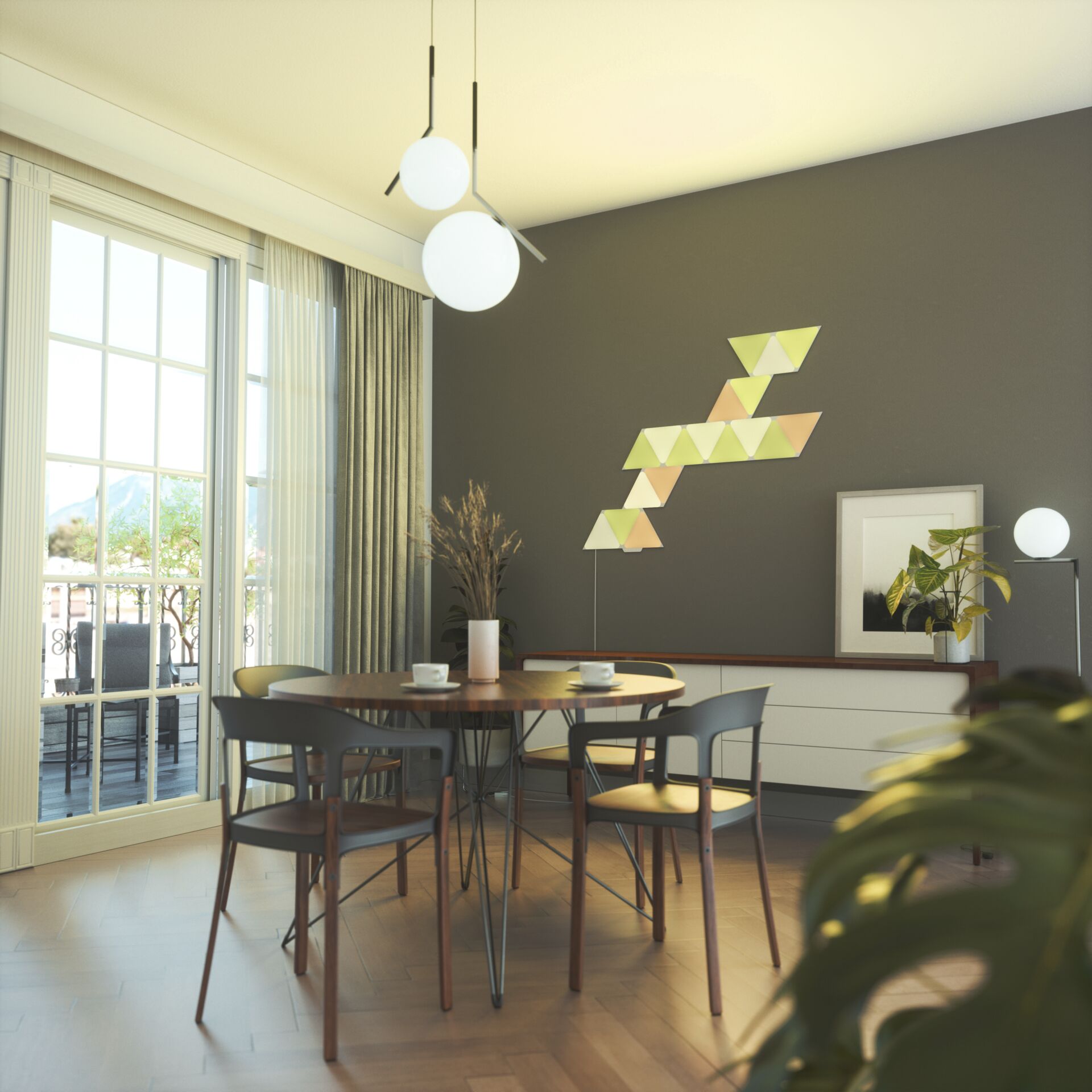 Esszimmer, Esstisch, Tisch, Tür, Innenarchitektur