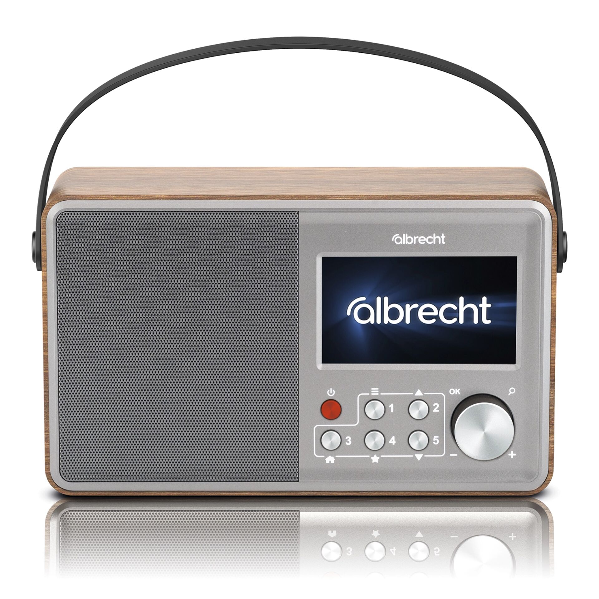 radio, portabel, holz, digital, lautsprecher