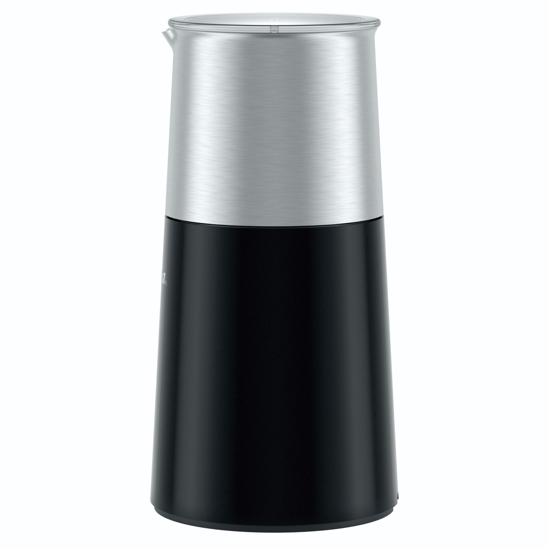 Kaffeemühle, Elektrische Mühle, Kegel-Mühle, Metalloberfläche, Schwarz/silber