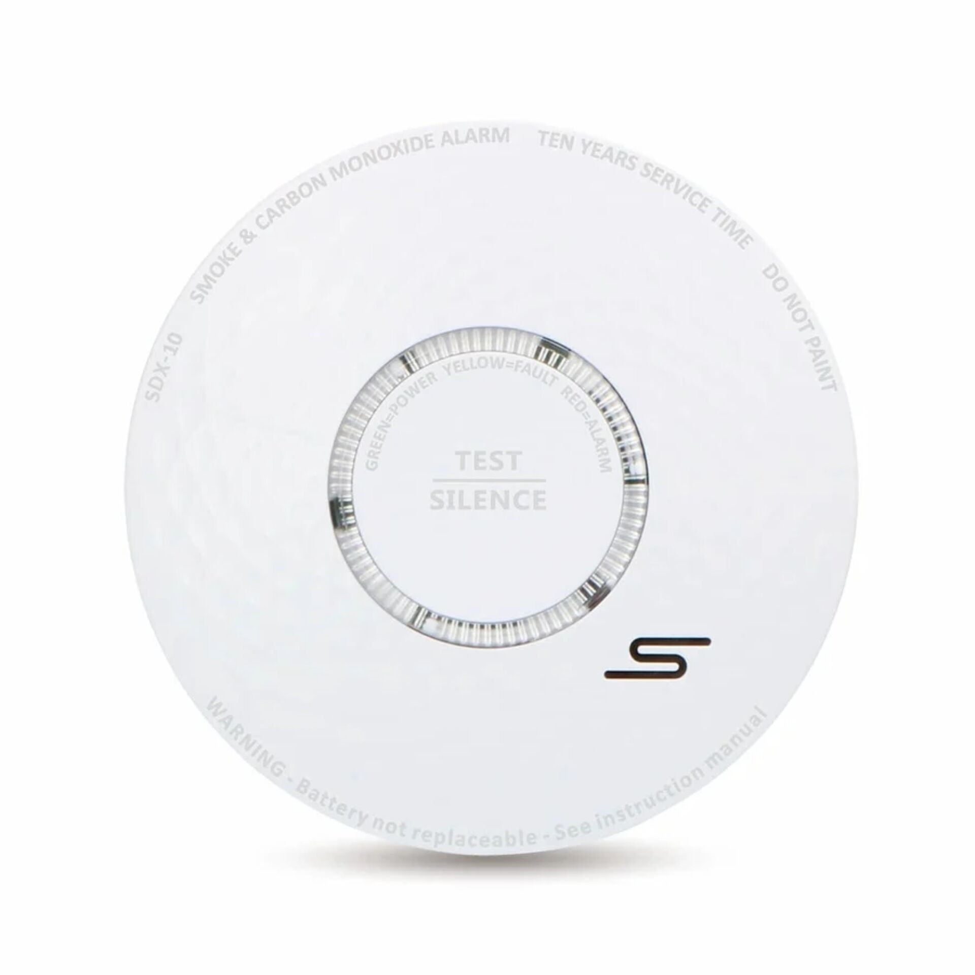 Rauchmelder, Alarm, Sensor, rund, weiß