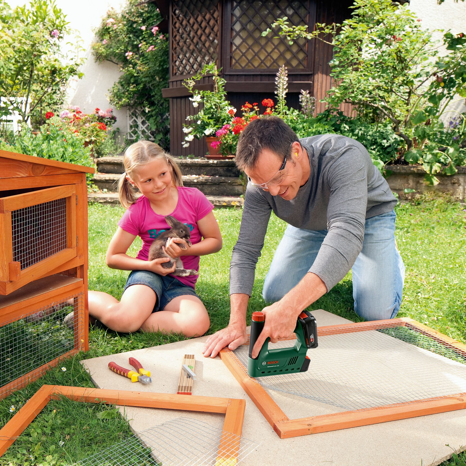 Garten, Draußen, Hinterhof, Portrait, Gras