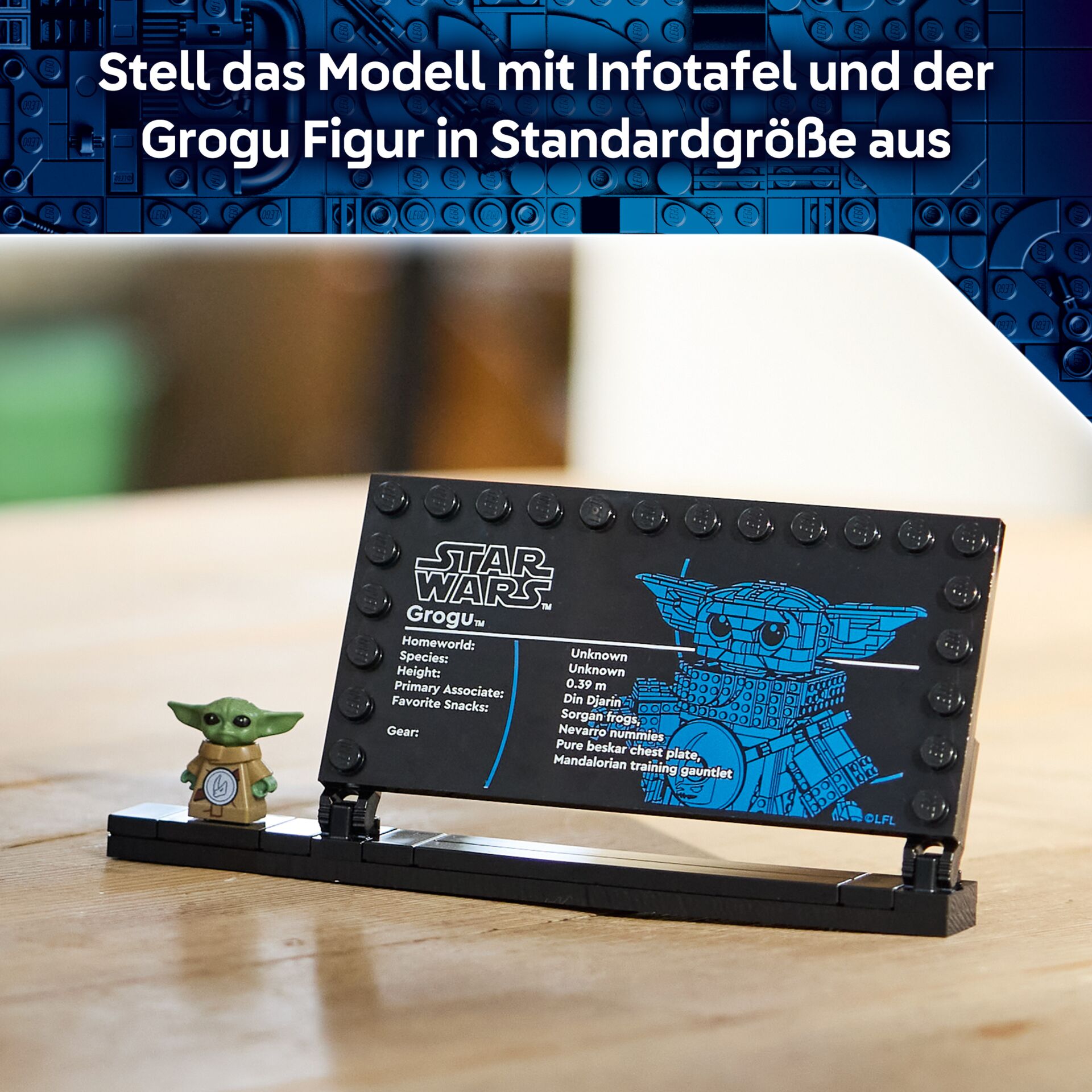 Star Wars, Grogú Figur, Lego-Ausstellung, Baby-Yoda, Miniaturfigur