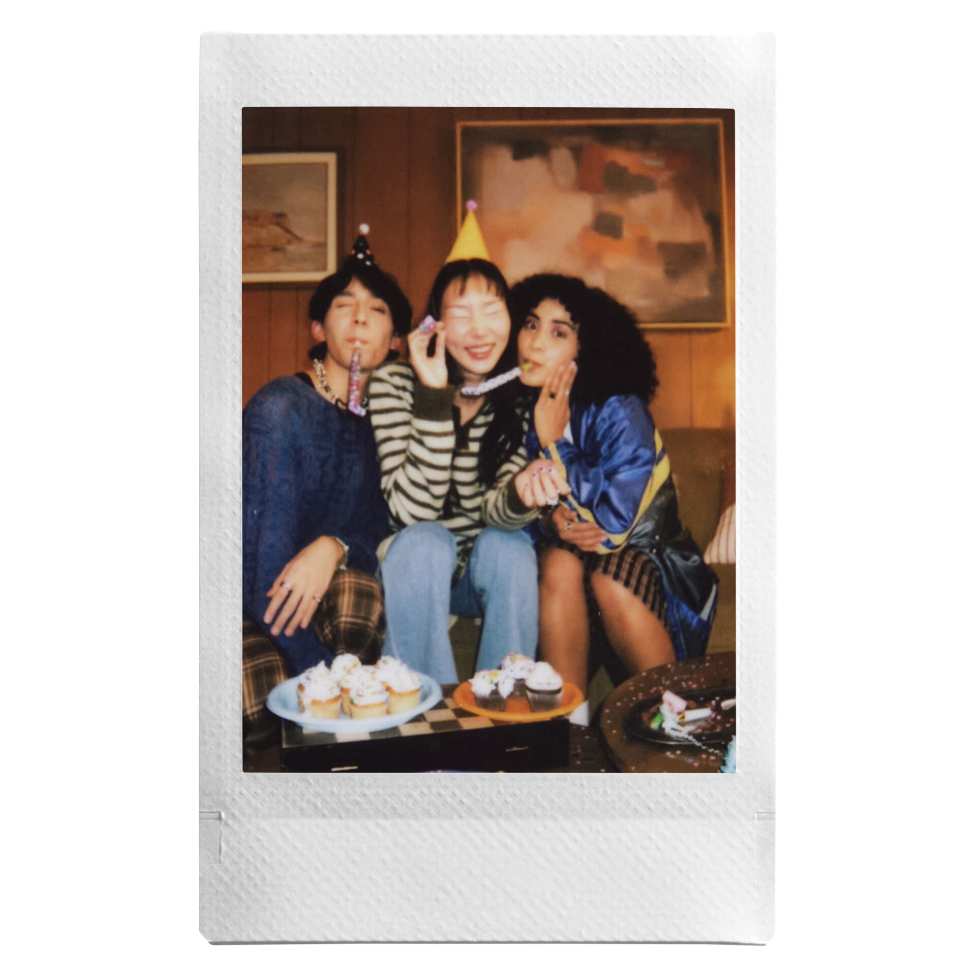 Polaroid, Party, Cupcakes, Three people, Birthday celebration