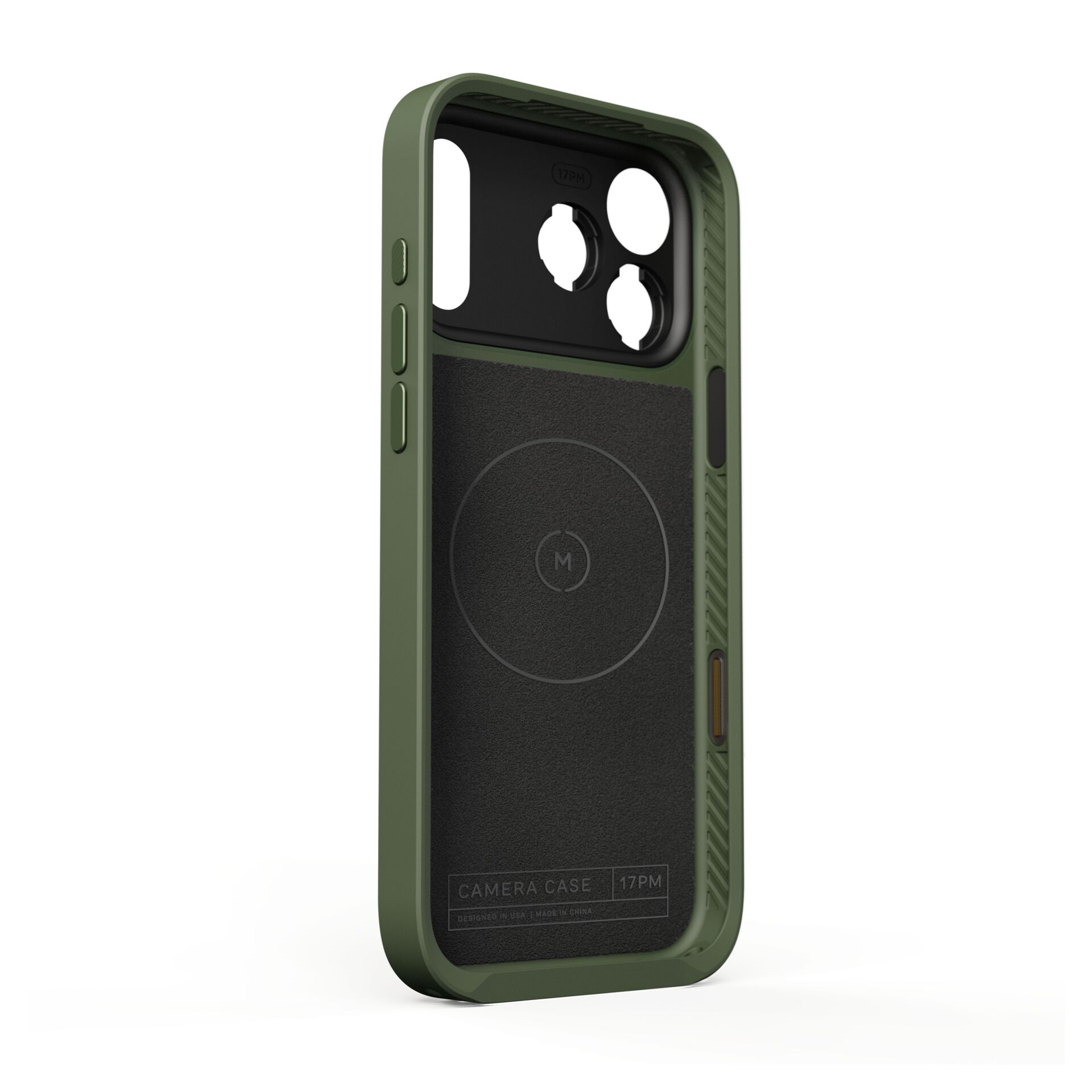 Phone-Hüllen, Magnetischer Ladegerät, Grün, gerippte Textur, Kameraschutz