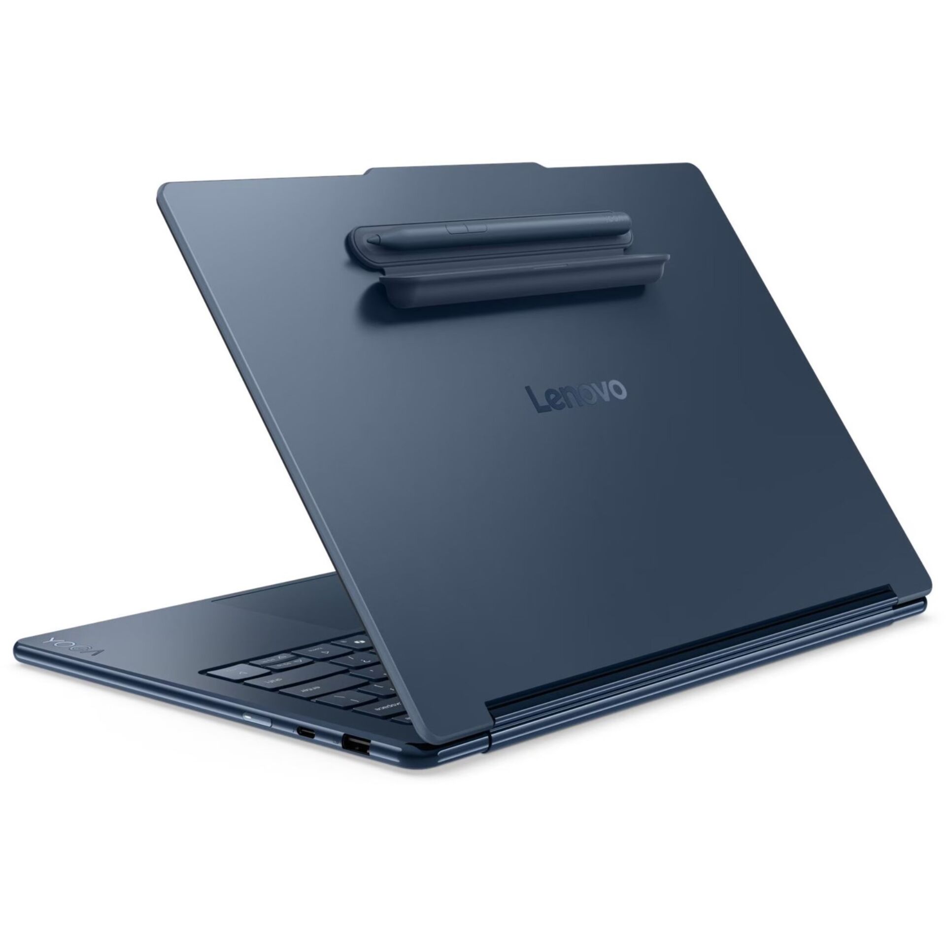 Convertible-Laptop, Dunkelblau, Tastatur, Touchscreen, Eingabestift