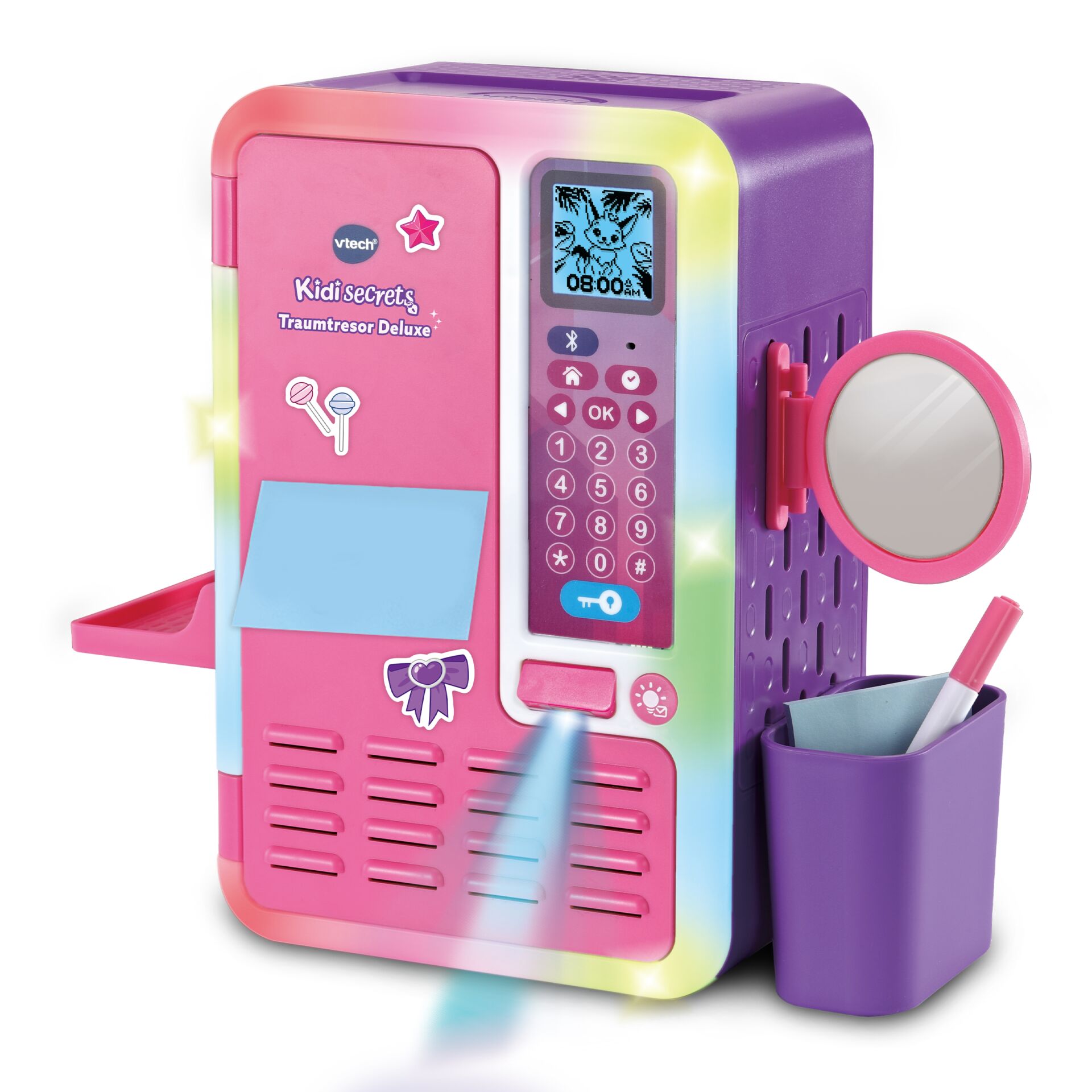 Kinderkassette, Spielzeugkassette, Spiegel, LED-Farben, Mikrofon
