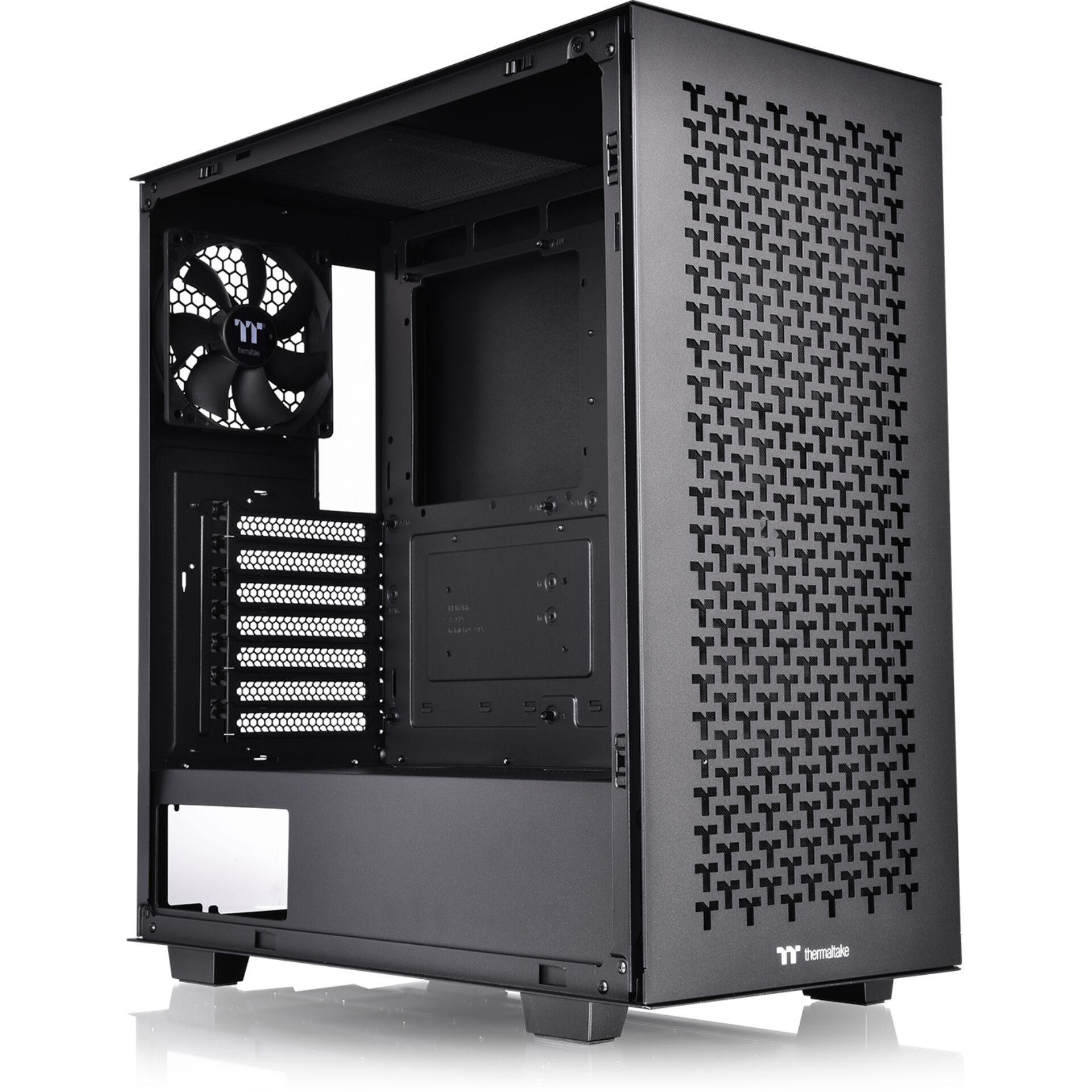 PC-Gehäuse, ATX, Mesh-Front, Schwarz, Lüfter