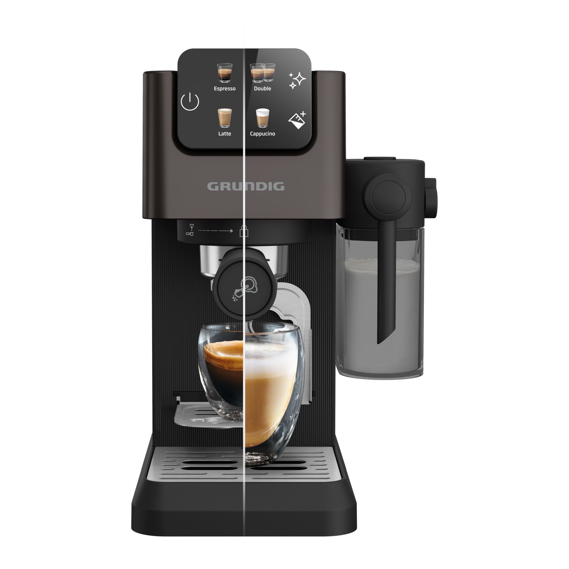 Espresso, Kaffeemaschine, Einzelabzug, Milchbehälter, Baristamodus