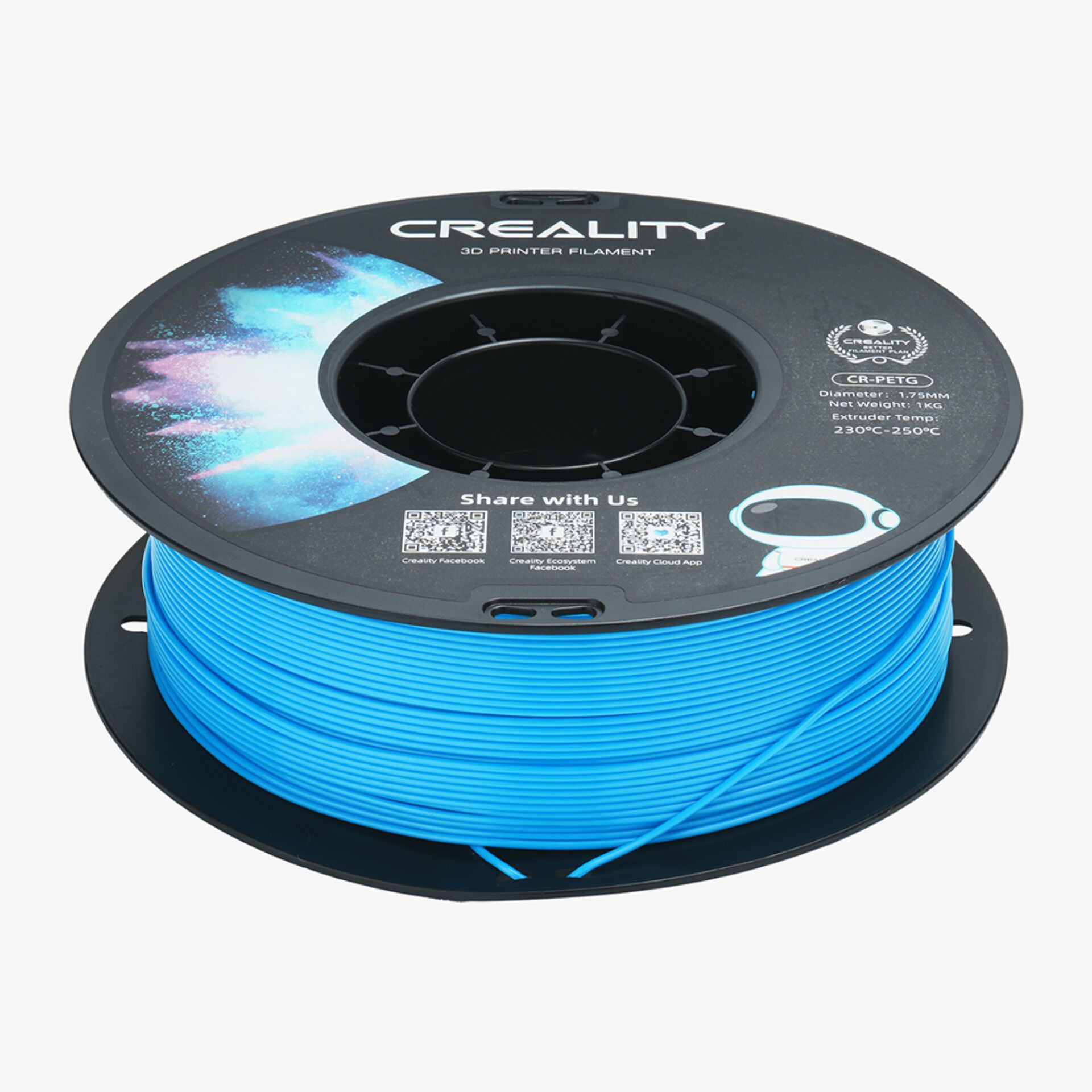 3D-Druck Filament, Blaues Filament, Spule, Druckmaterial, Crea­lity
