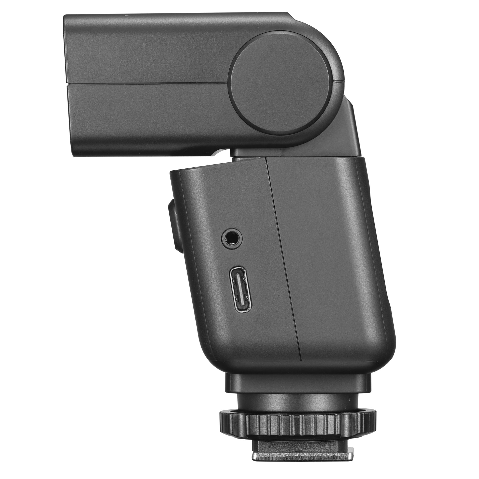 Blitzkopf, Externes Blitzgerät, Montierte Blitzhalterung, USB-C Port, Stativaufnahme