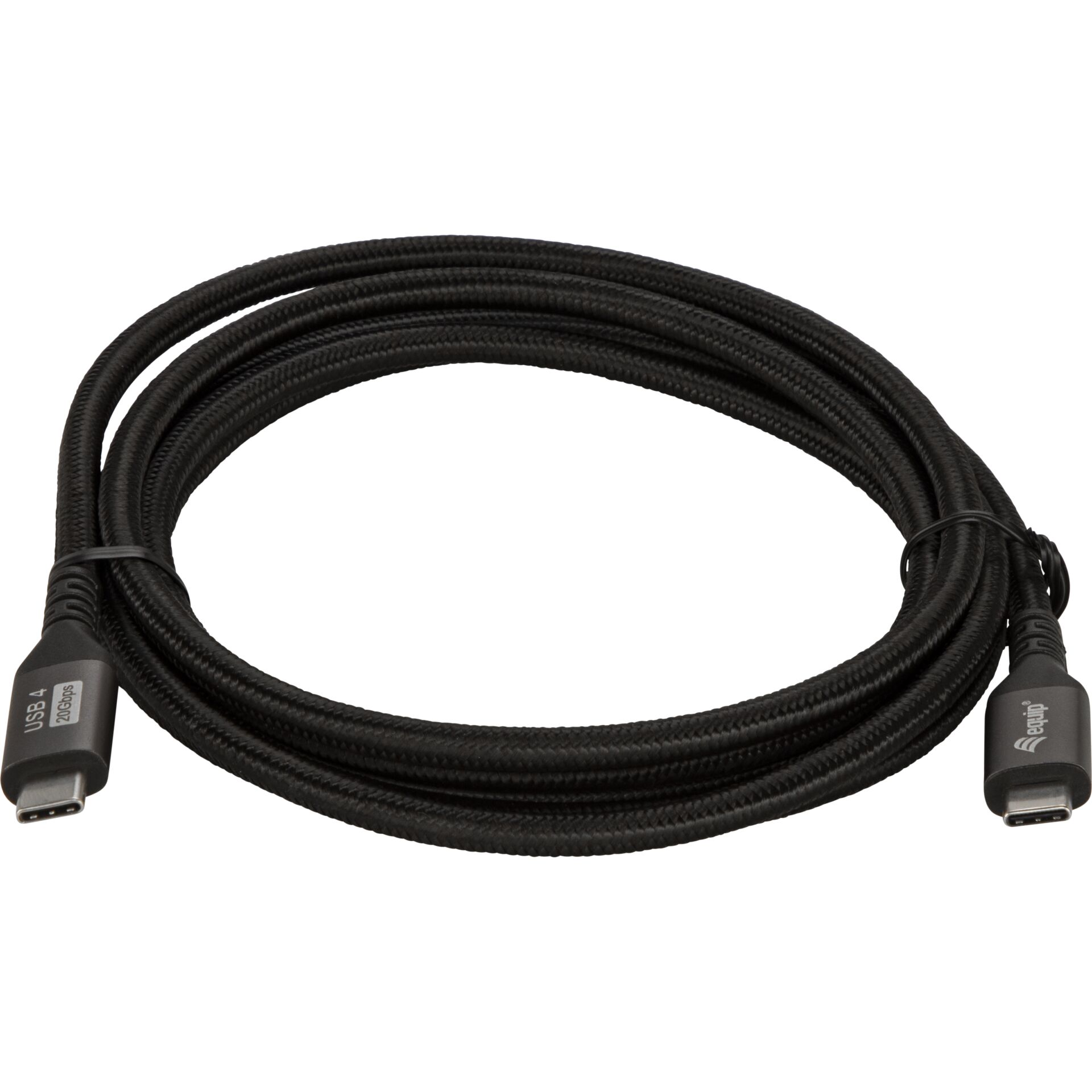 USB-C-Kabel, Kabel, geflochten, schwarz, 2m, USB-C-Kabel, geflochten, schwarz, Laded cable, Kabel