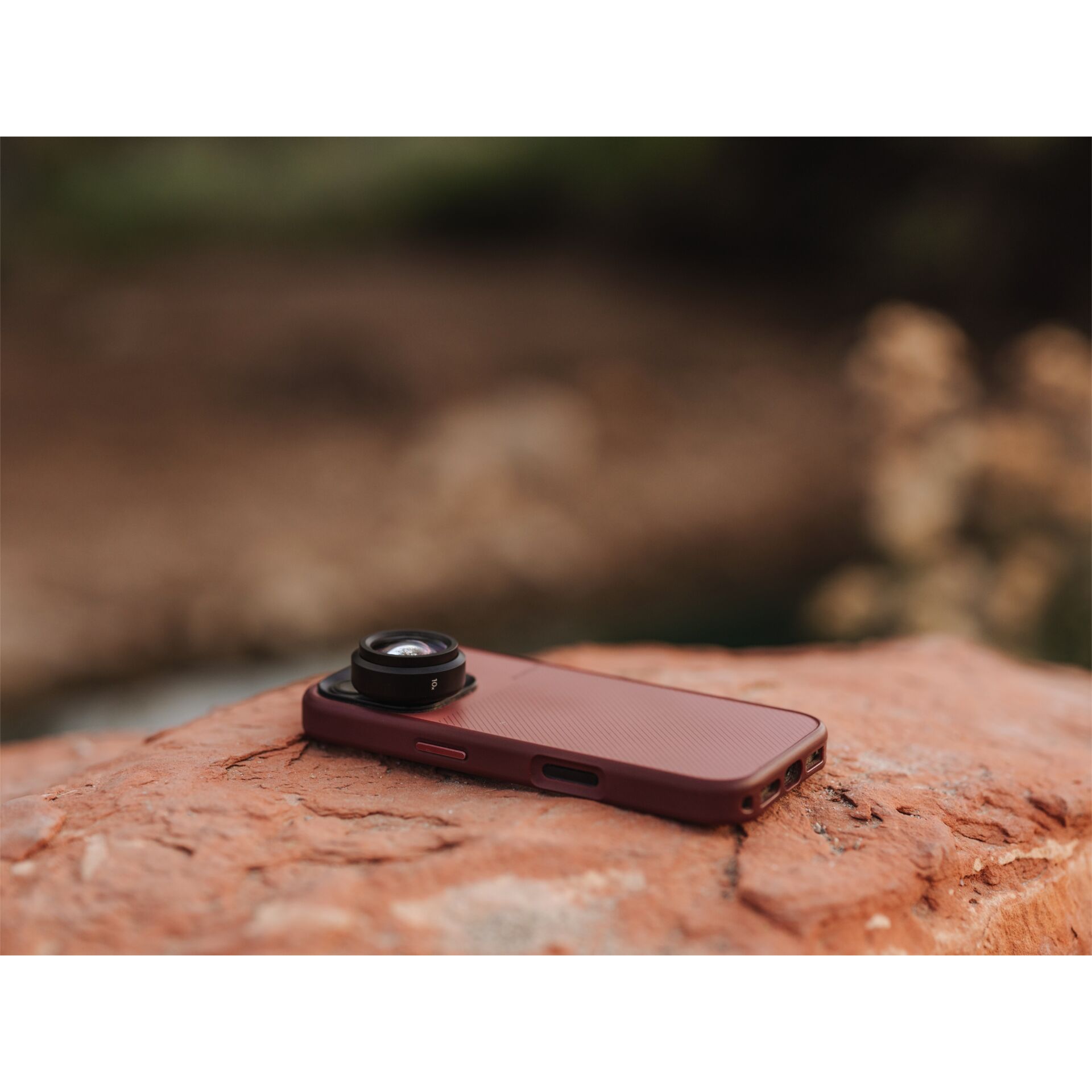 Smartphone, Hülle, Objektivaufsatz, Roter Fall, Felsen Umfeld