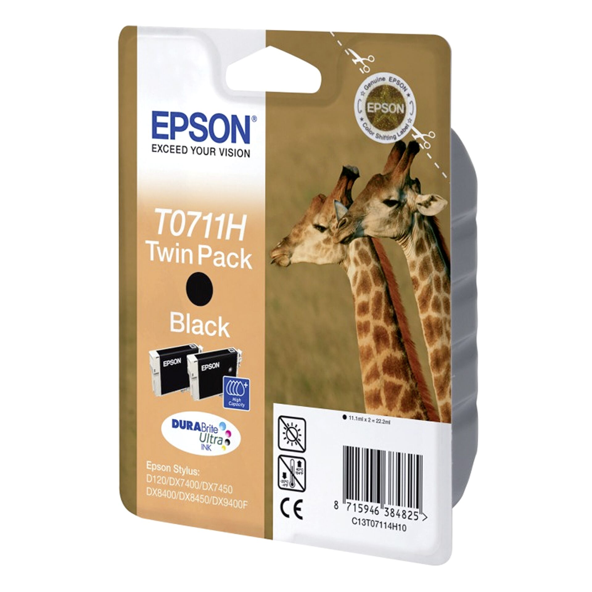 Epson Tintenpatrone Twinpack sw  T 071 High Capacity      T 0711H
