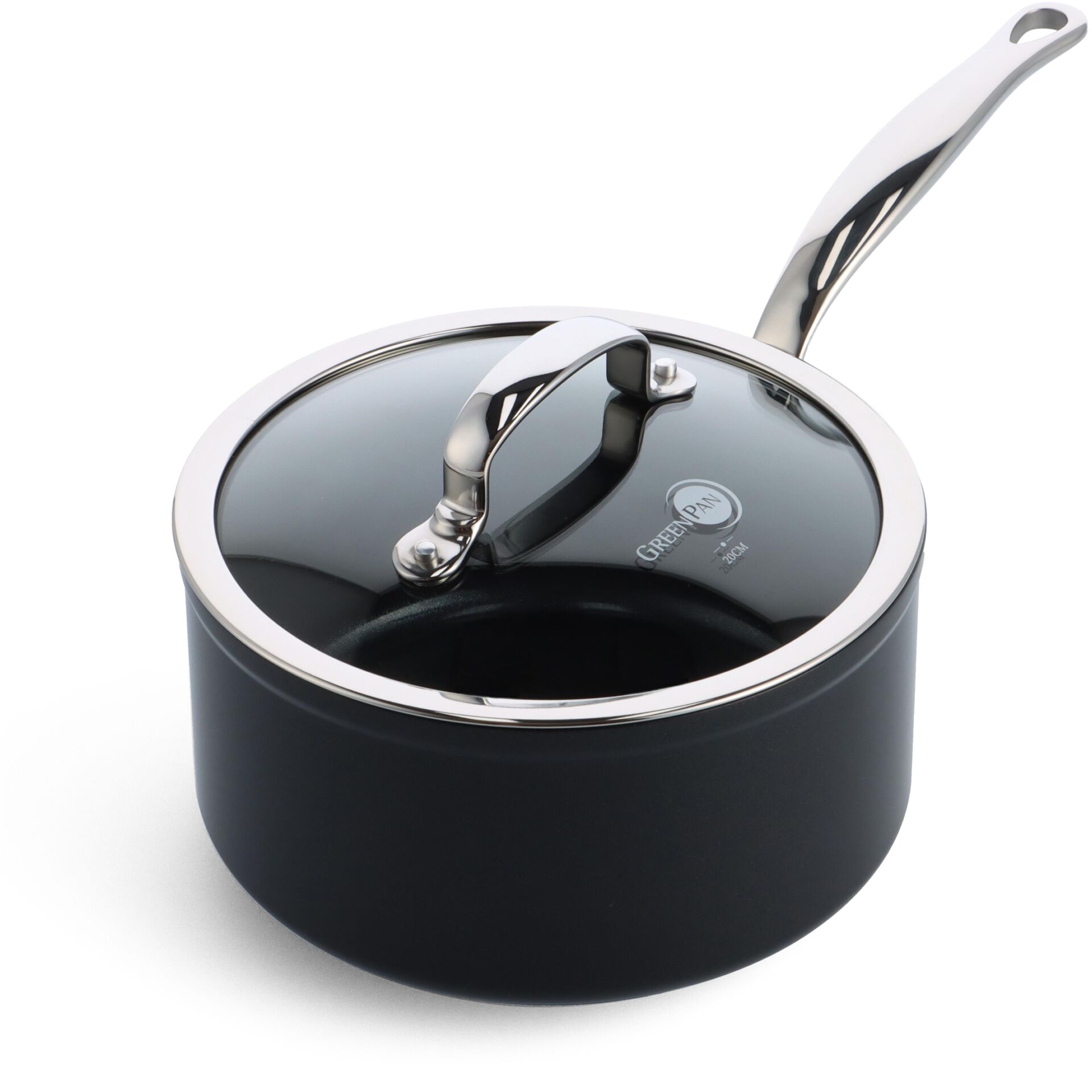 GreenPan Barcelona Pro  Stielkasserolle 20cm Schwarz