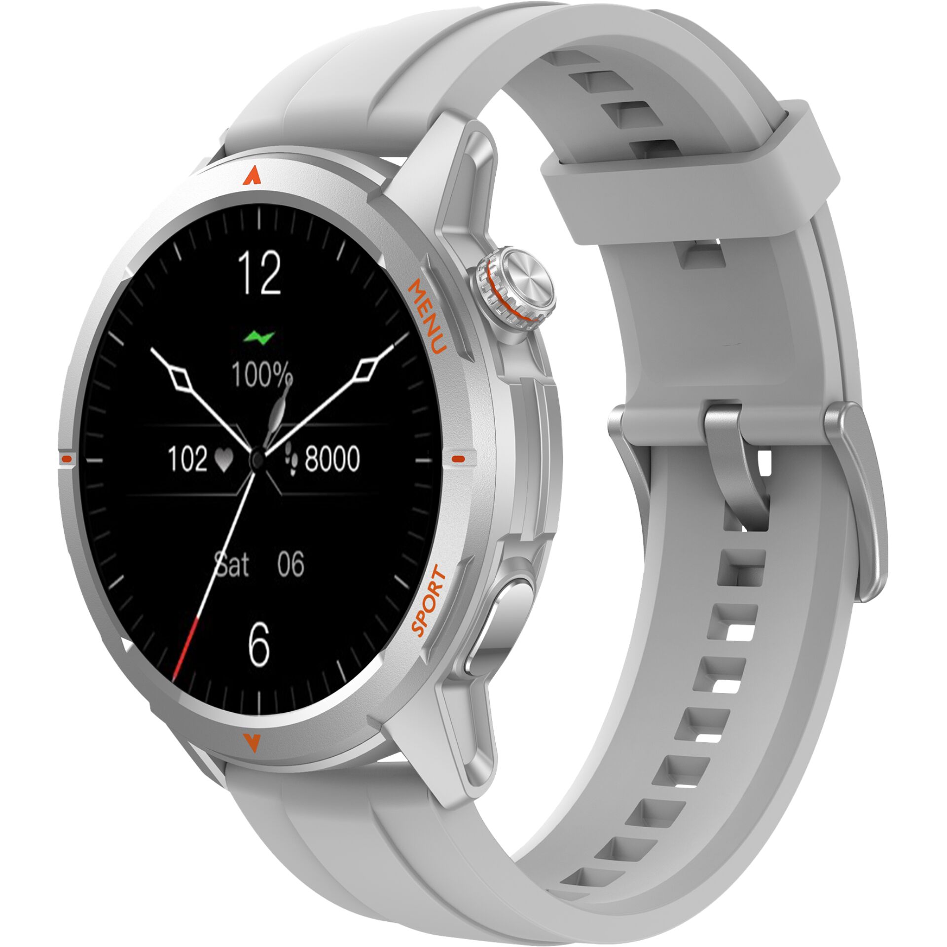 Smartwatch, Digital display, Silicone band, Metal case, Sportuhr