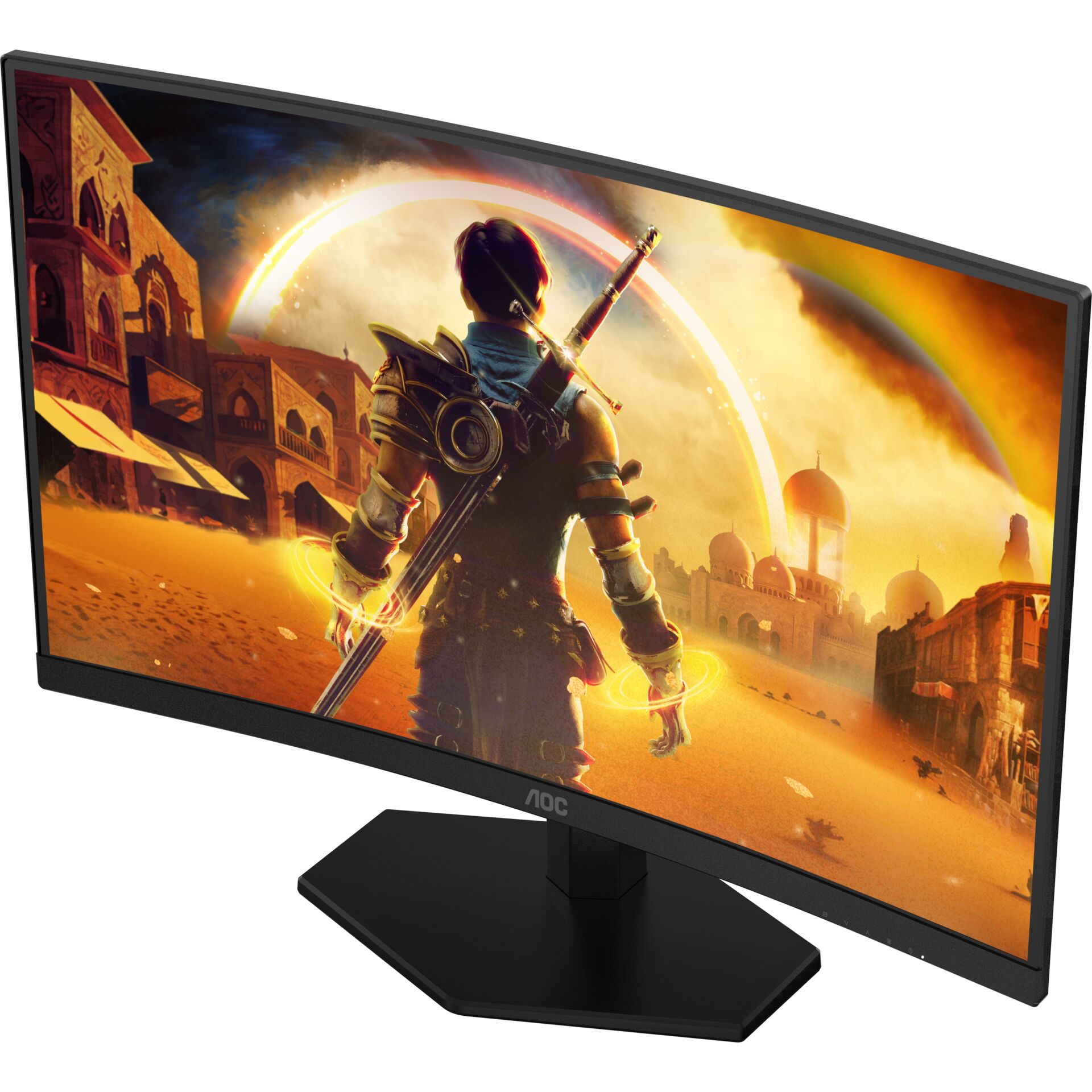 Gaming-Monitor, Curved-Display, Schwarzer Rahmen, Breitbildschirm