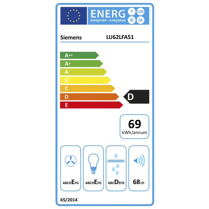 Siemens LU62LFA51                 Unterbauhaube – Energieeffizienzklasse D